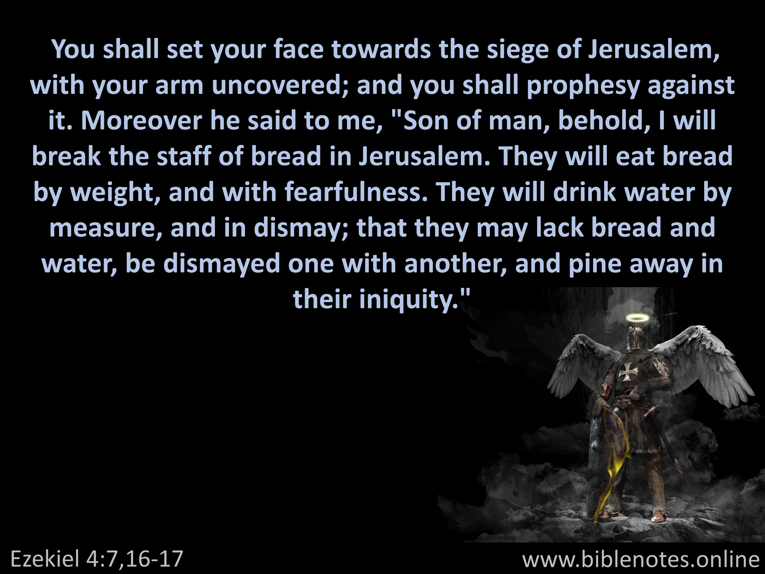 Bible Verse from Ezekiel Chapter 4