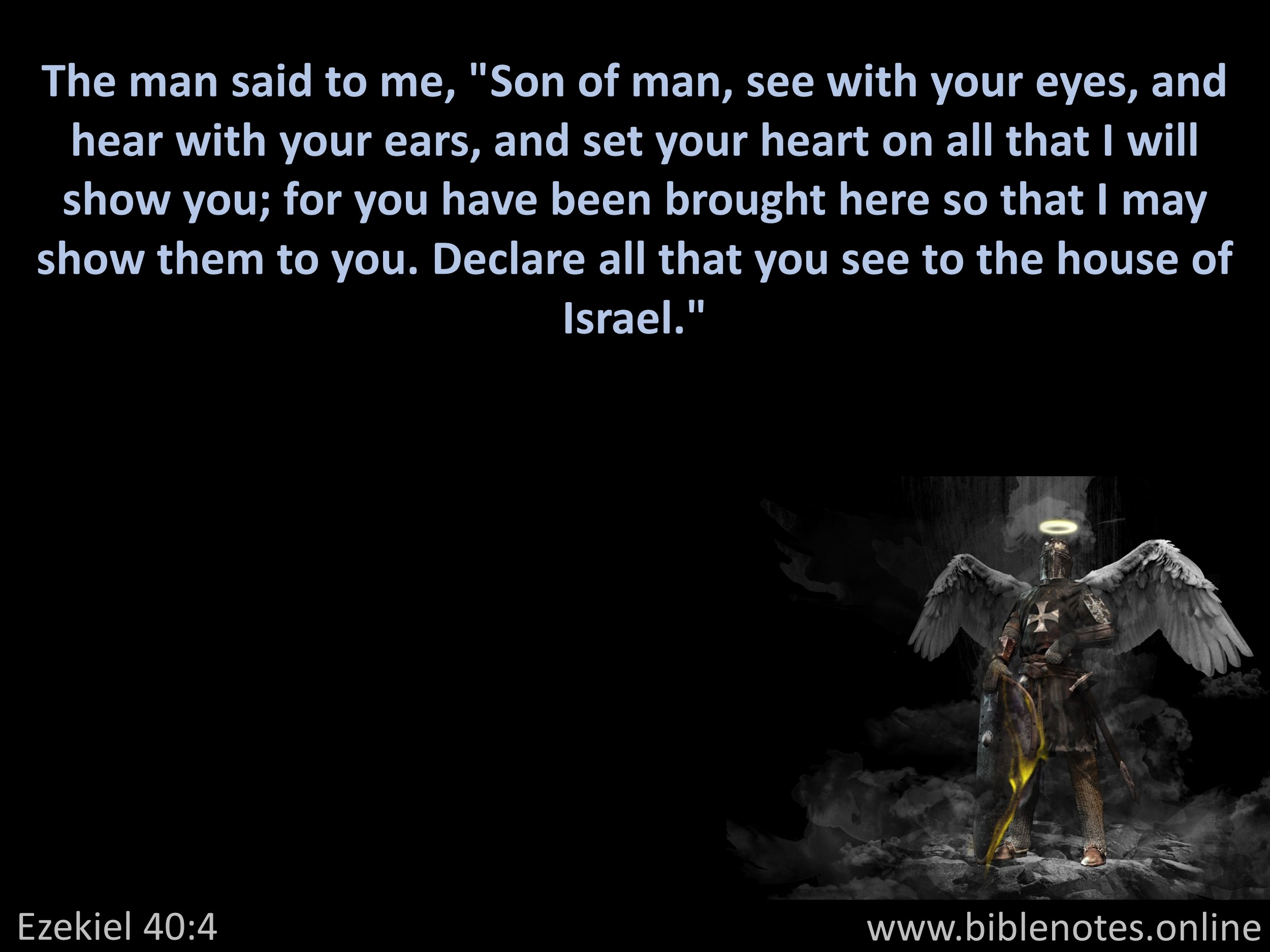 Bible Verse from Ezekiel Chapter 40