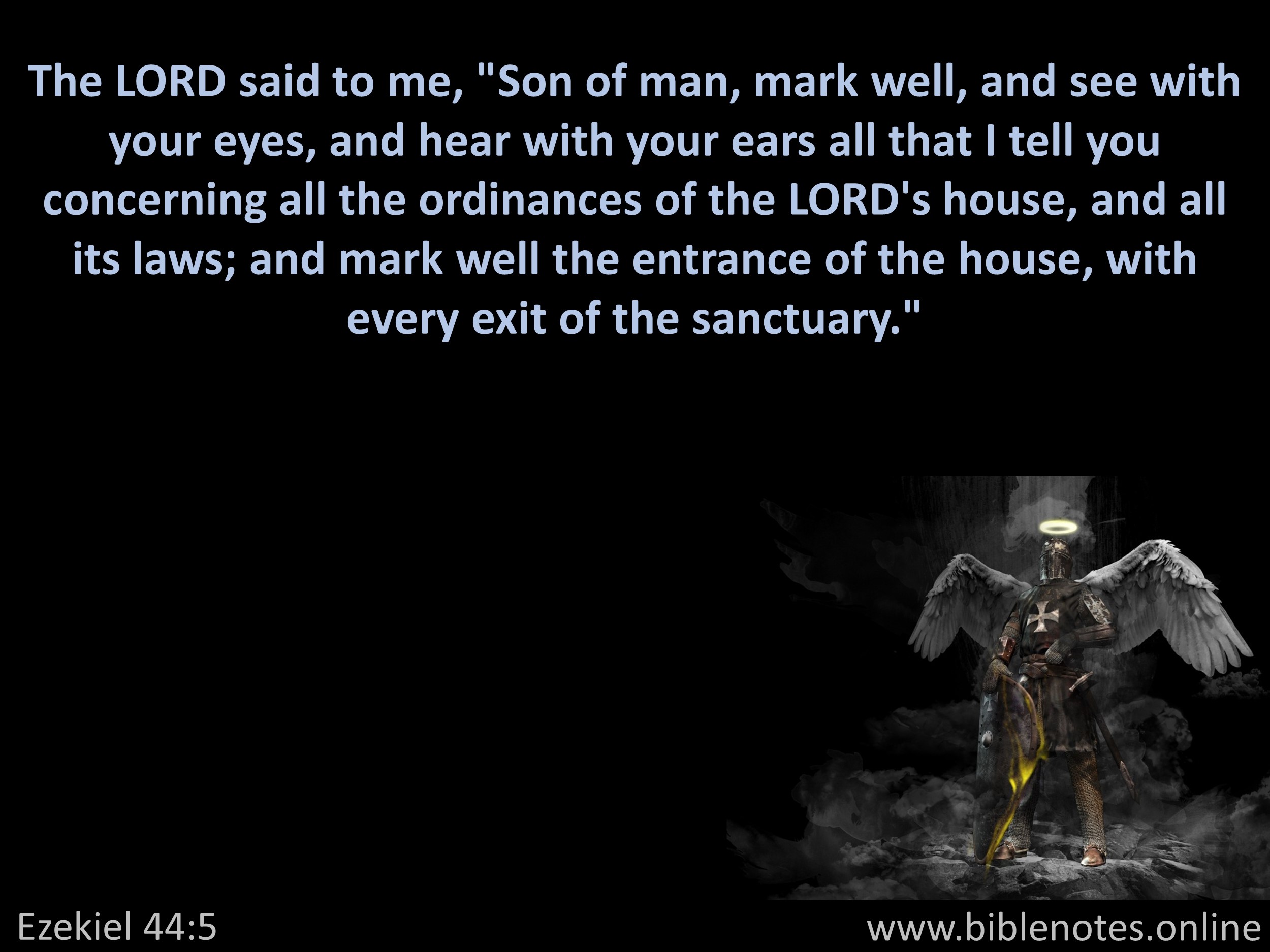 Bible Verse from Ezekiel Chapter 44
