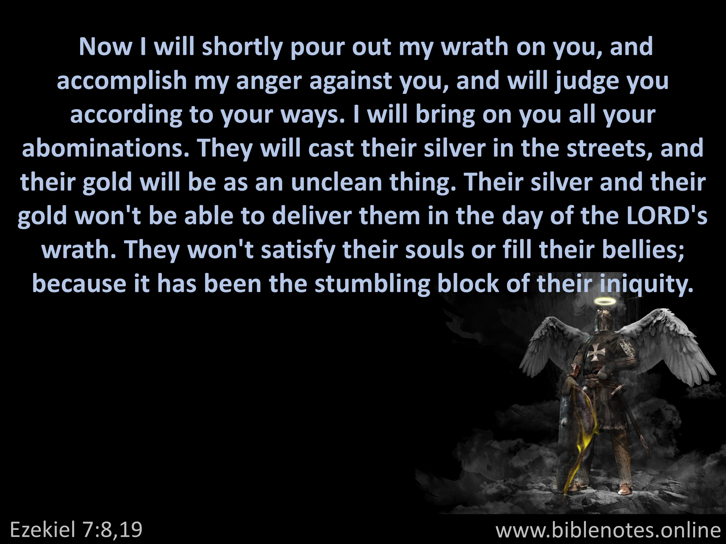 Bible Verse from Ezekiel Chapter 7
