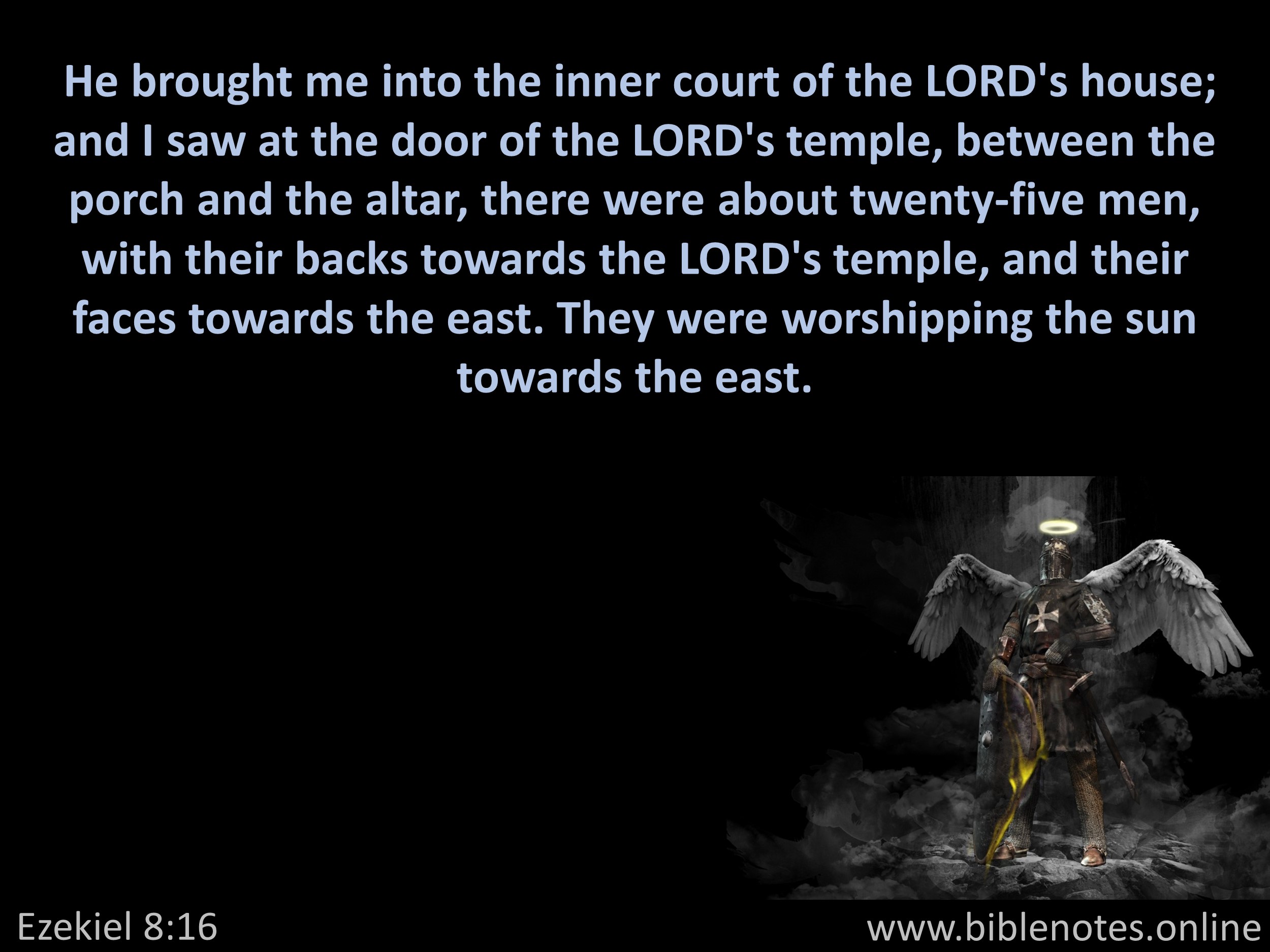 Bible Verse from Ezekiel Chapter 8