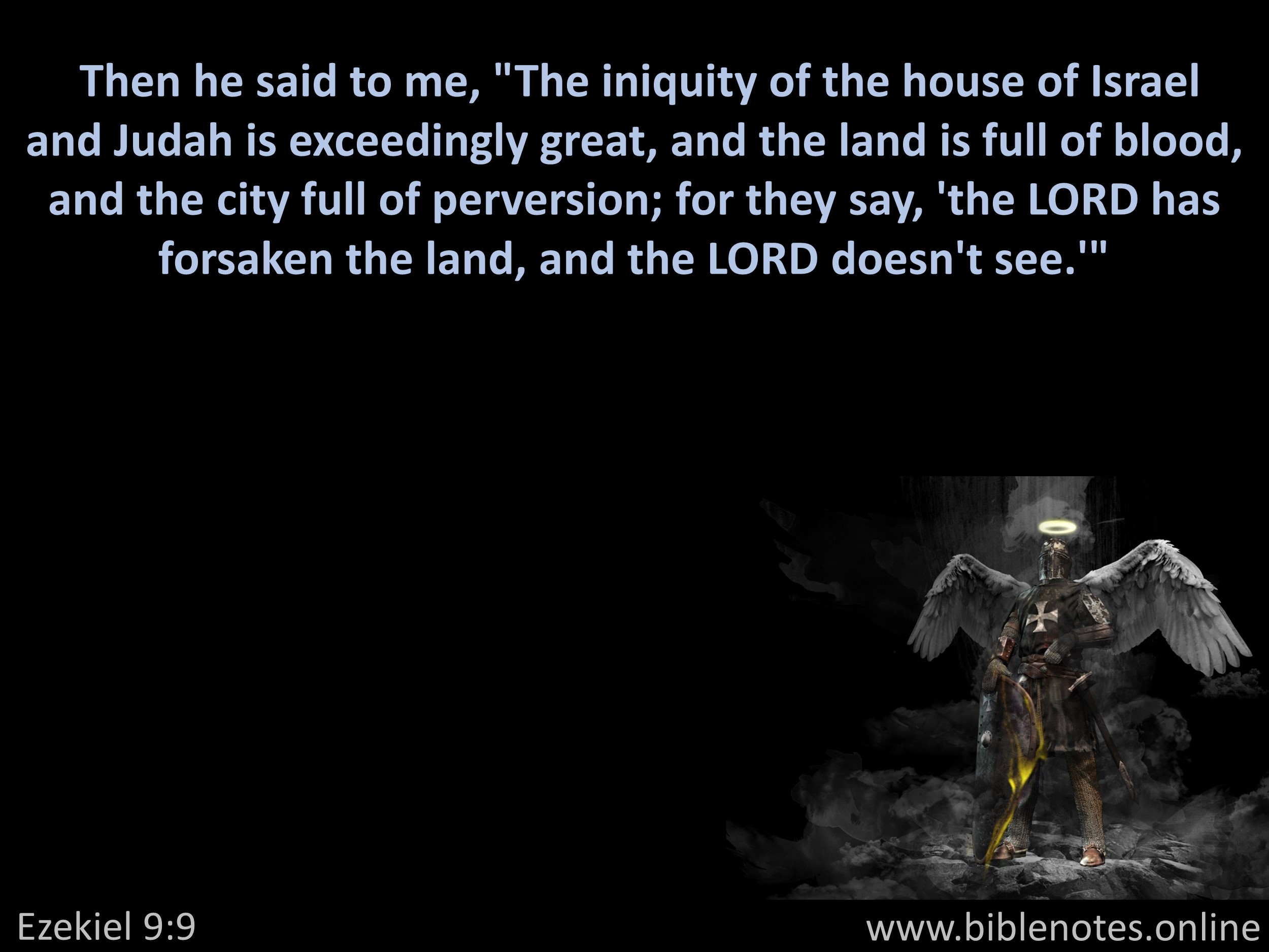 Bible Verse from Ezekiel Chapter 9