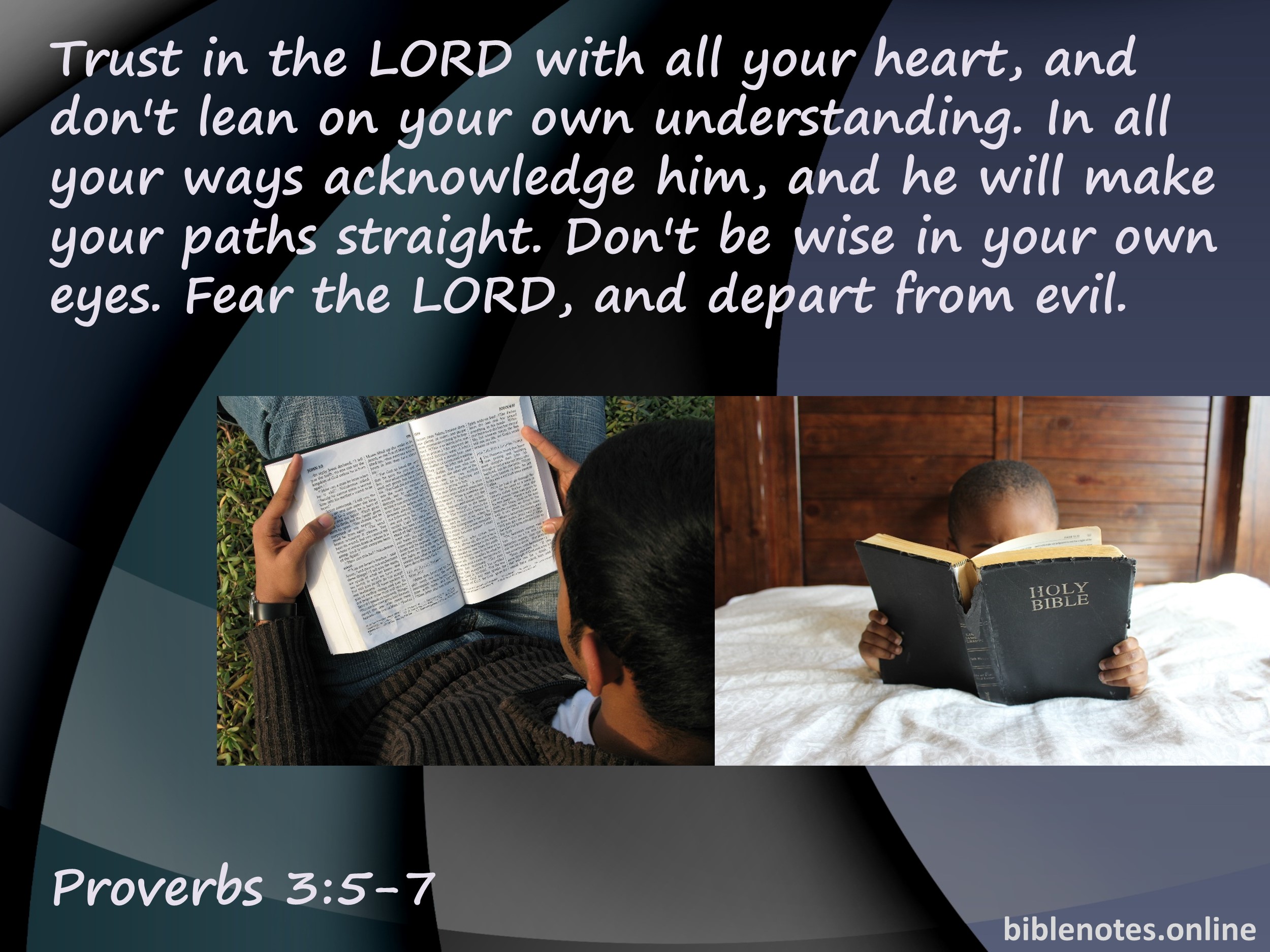Favourite Bible Verse: Proverbs 3:5-7