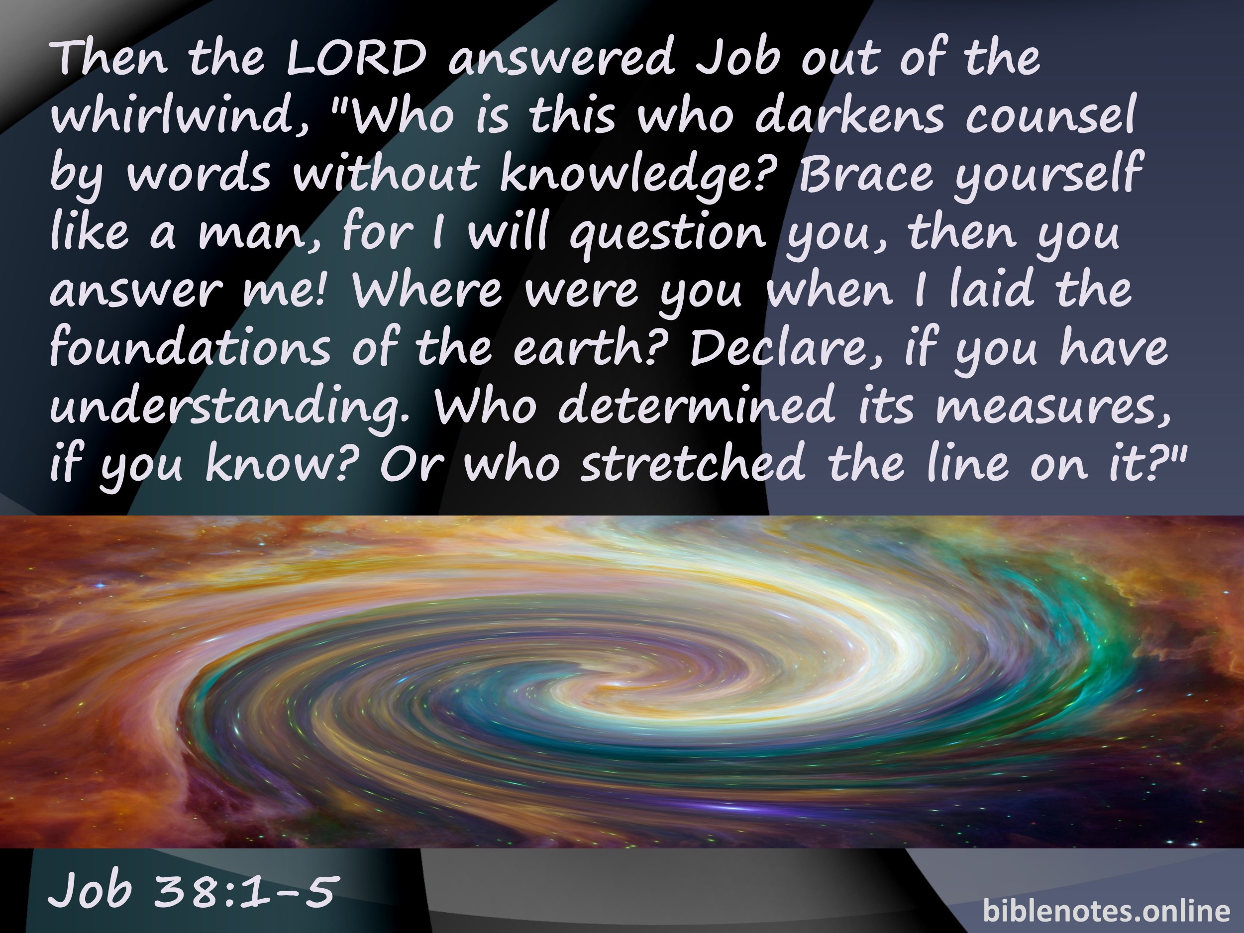 Favourite Bible Verse: Job 38:1-5