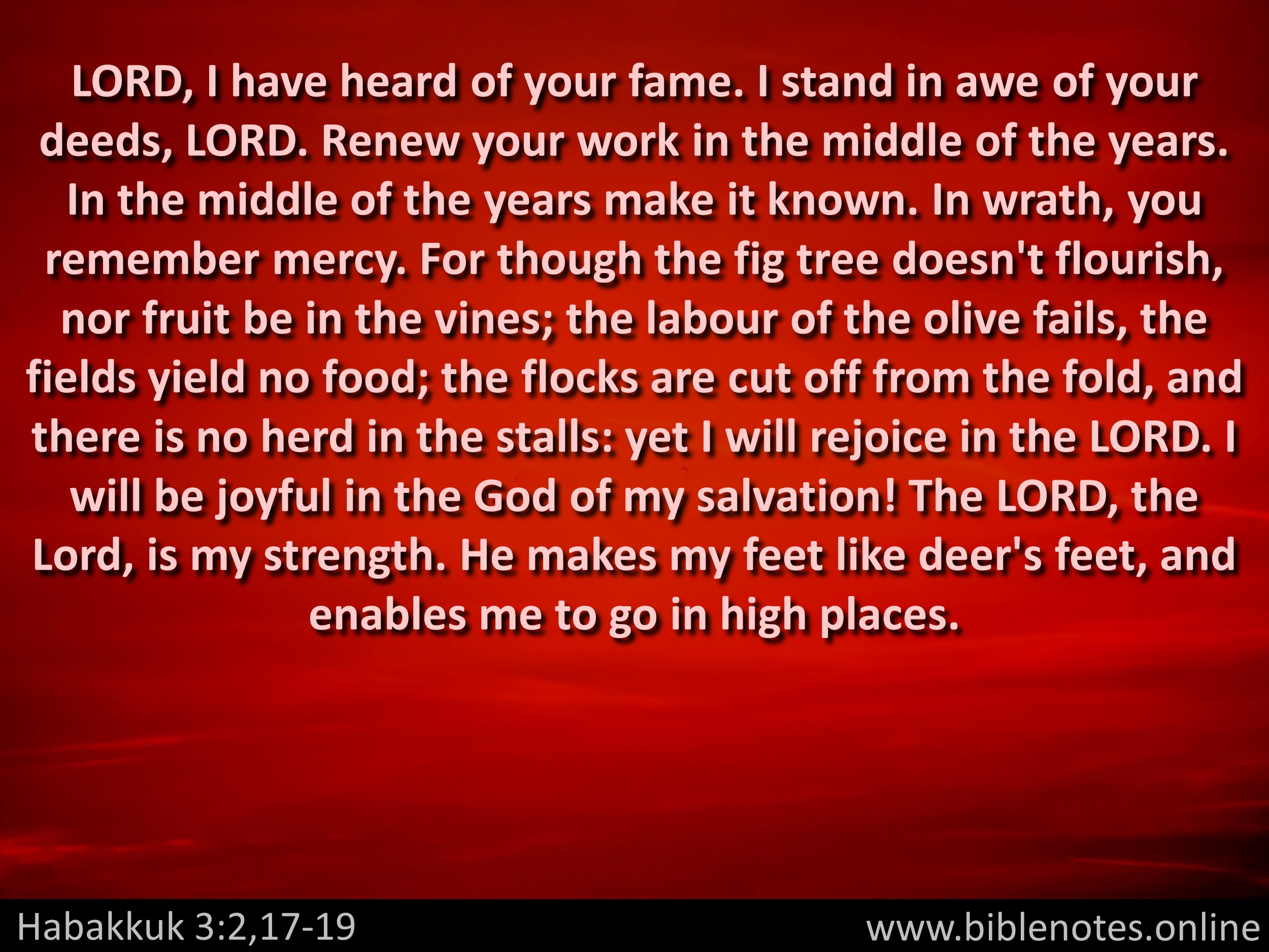 Bible Verse from Habakkuk Chapter 3