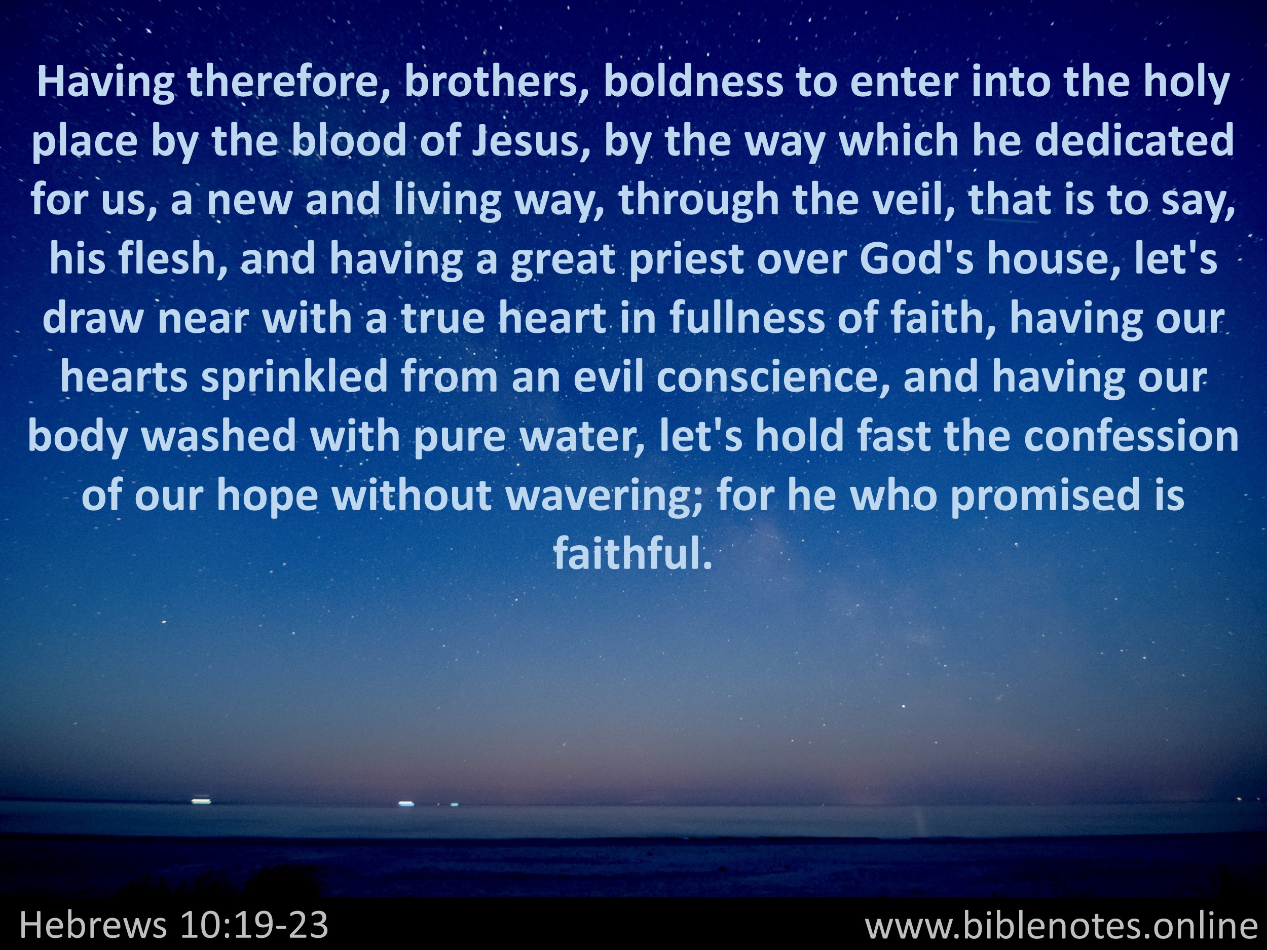 Bible Verse from Hebrews Chapter 10