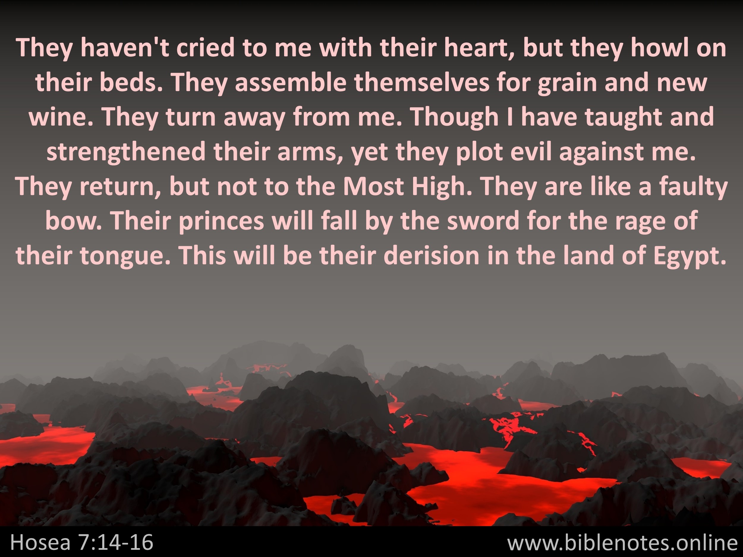 Bible Verse from Hosea Chapter 7