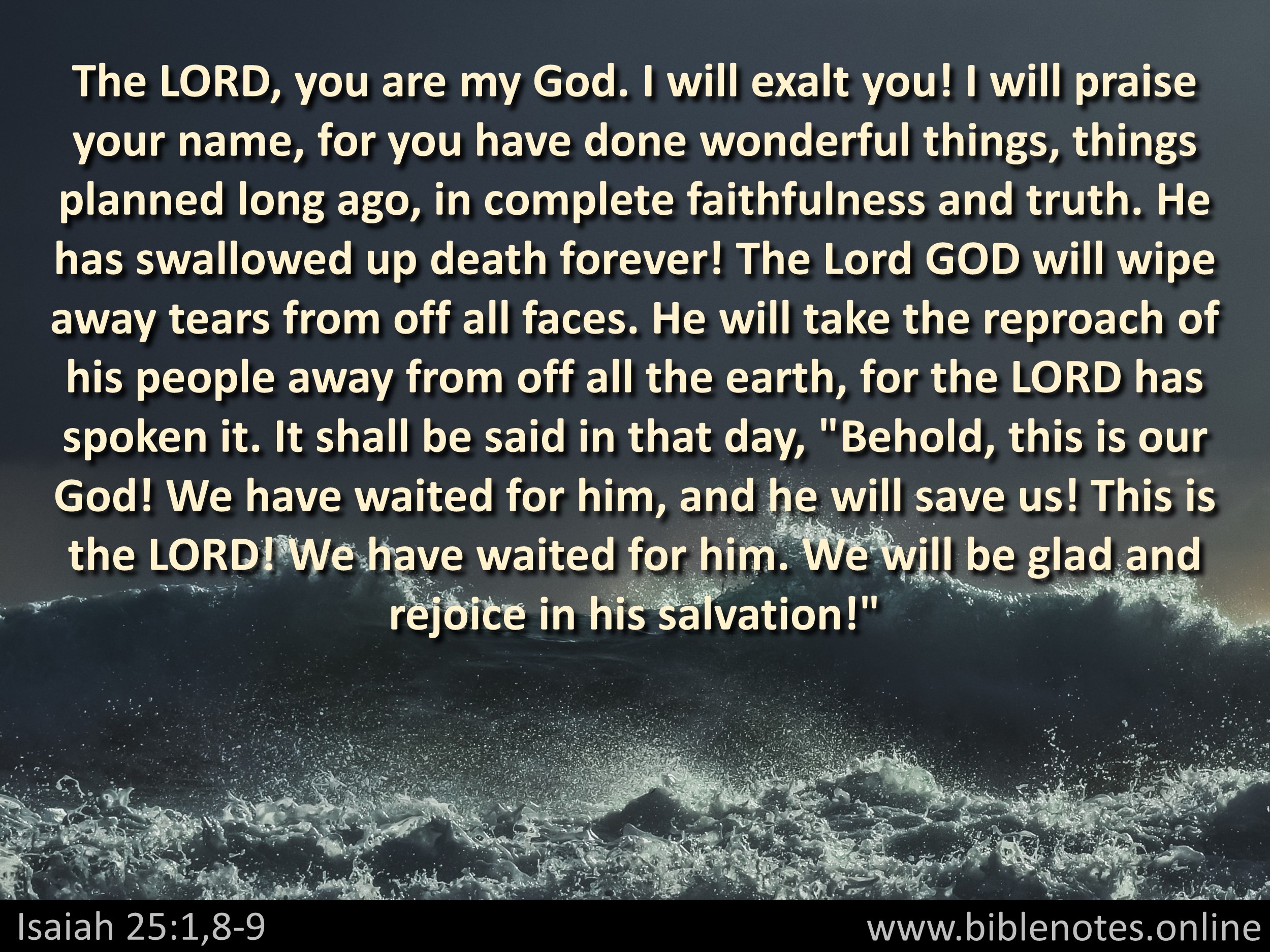 Bible Verse from Isaiah Chapter 25
