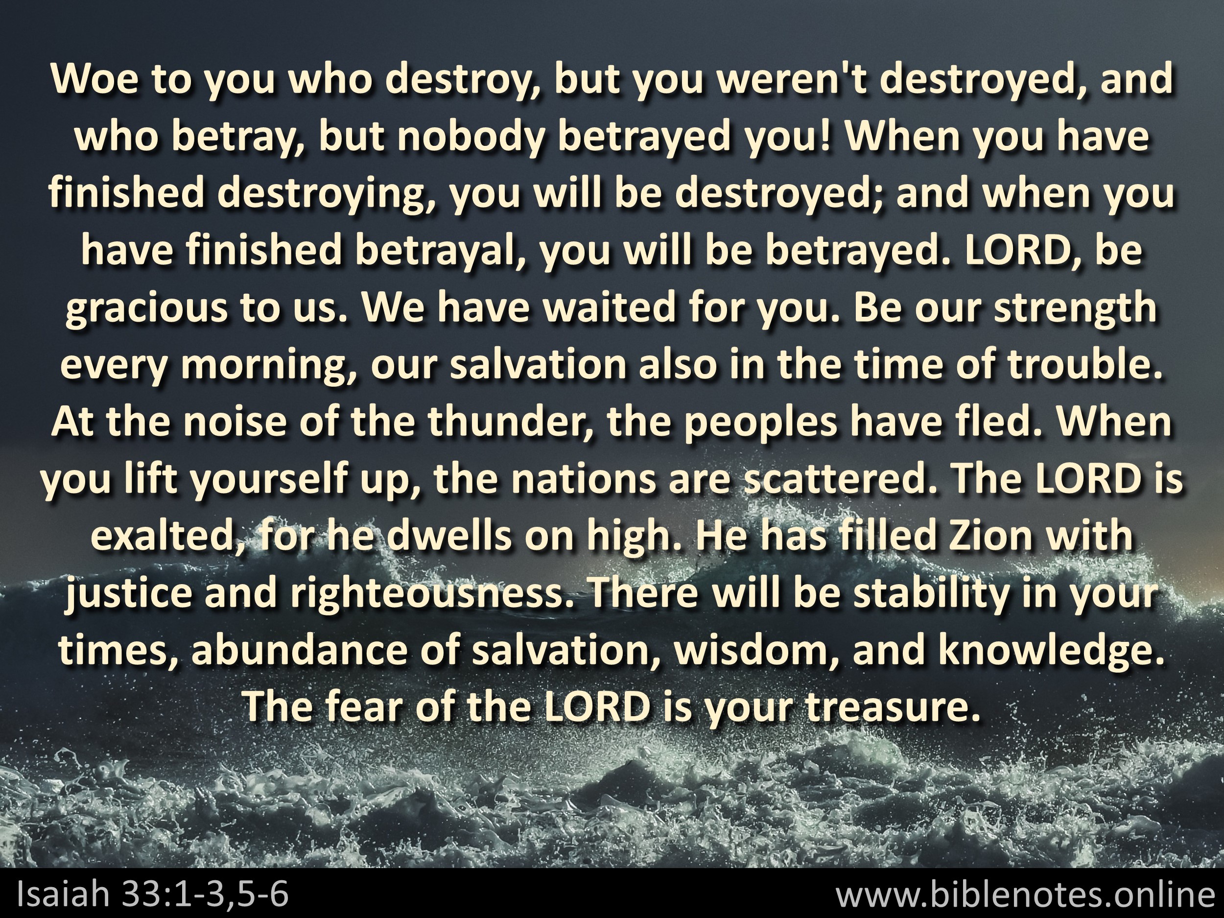 Bible Verse from Isaiah Chapter 33