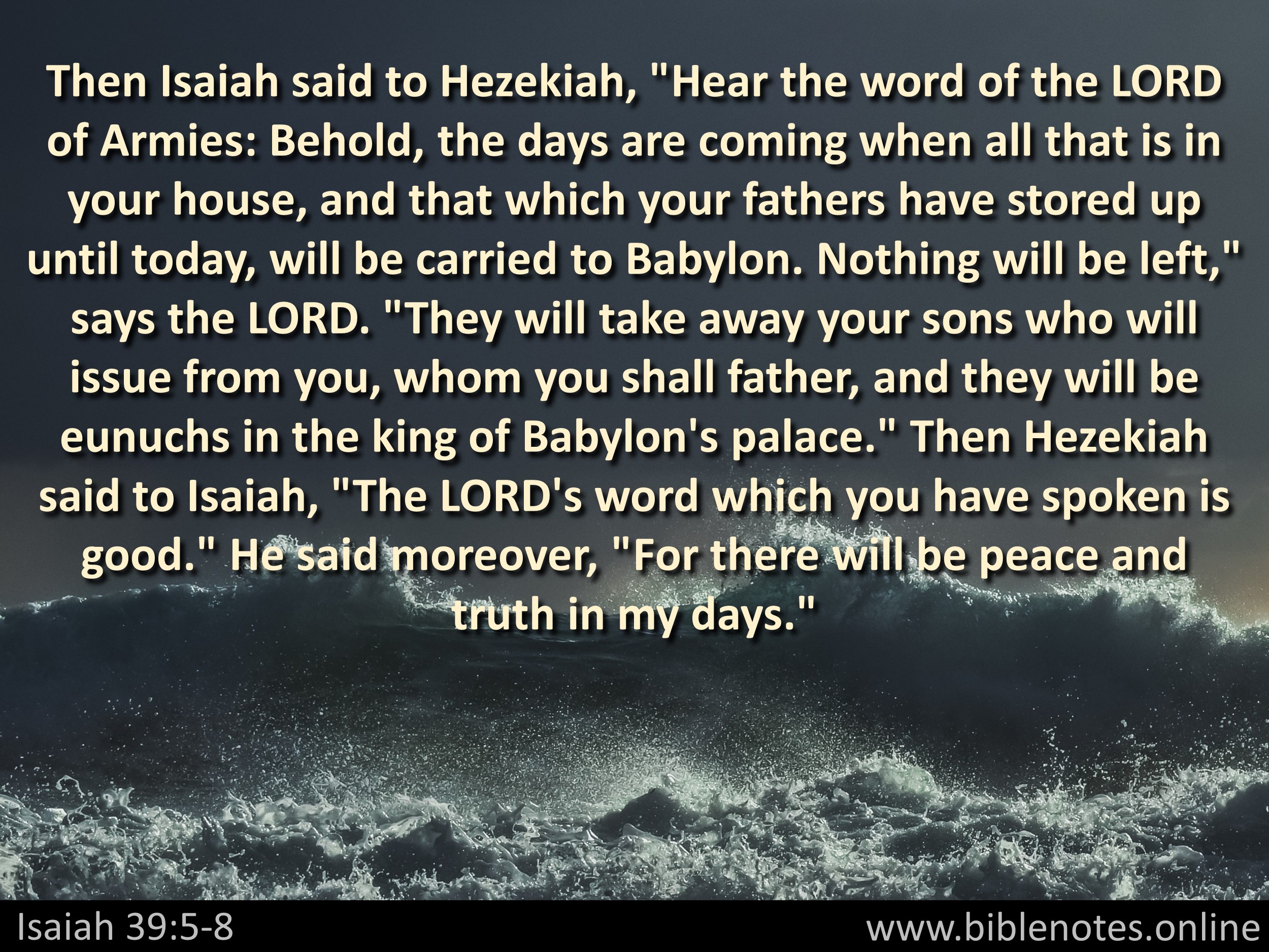 Bible Verse from Isaiah Chapter 39