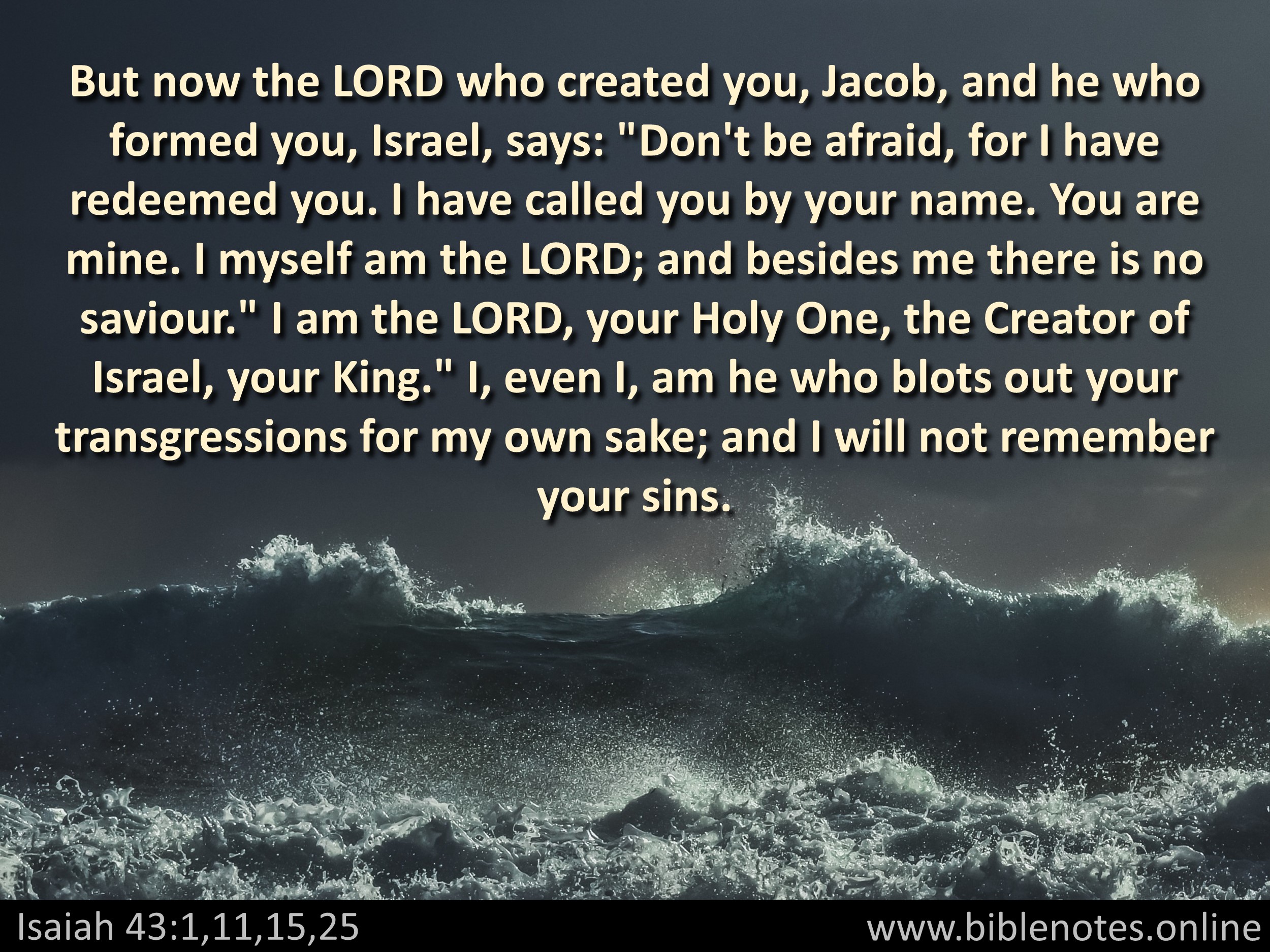 Bible Verse from Isaiah Chapter 43