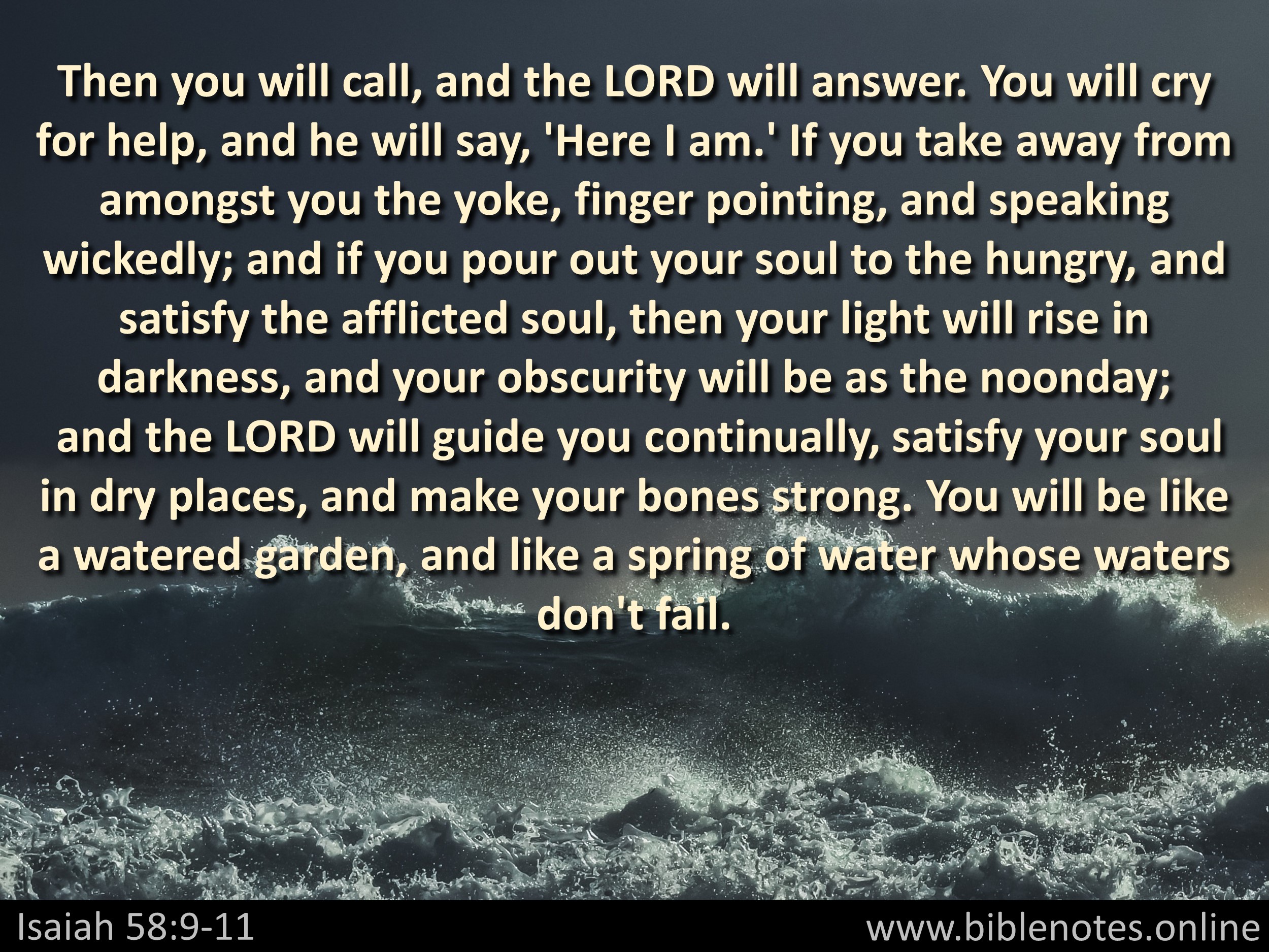 Bible Verse from Isaiah Chapter 58
