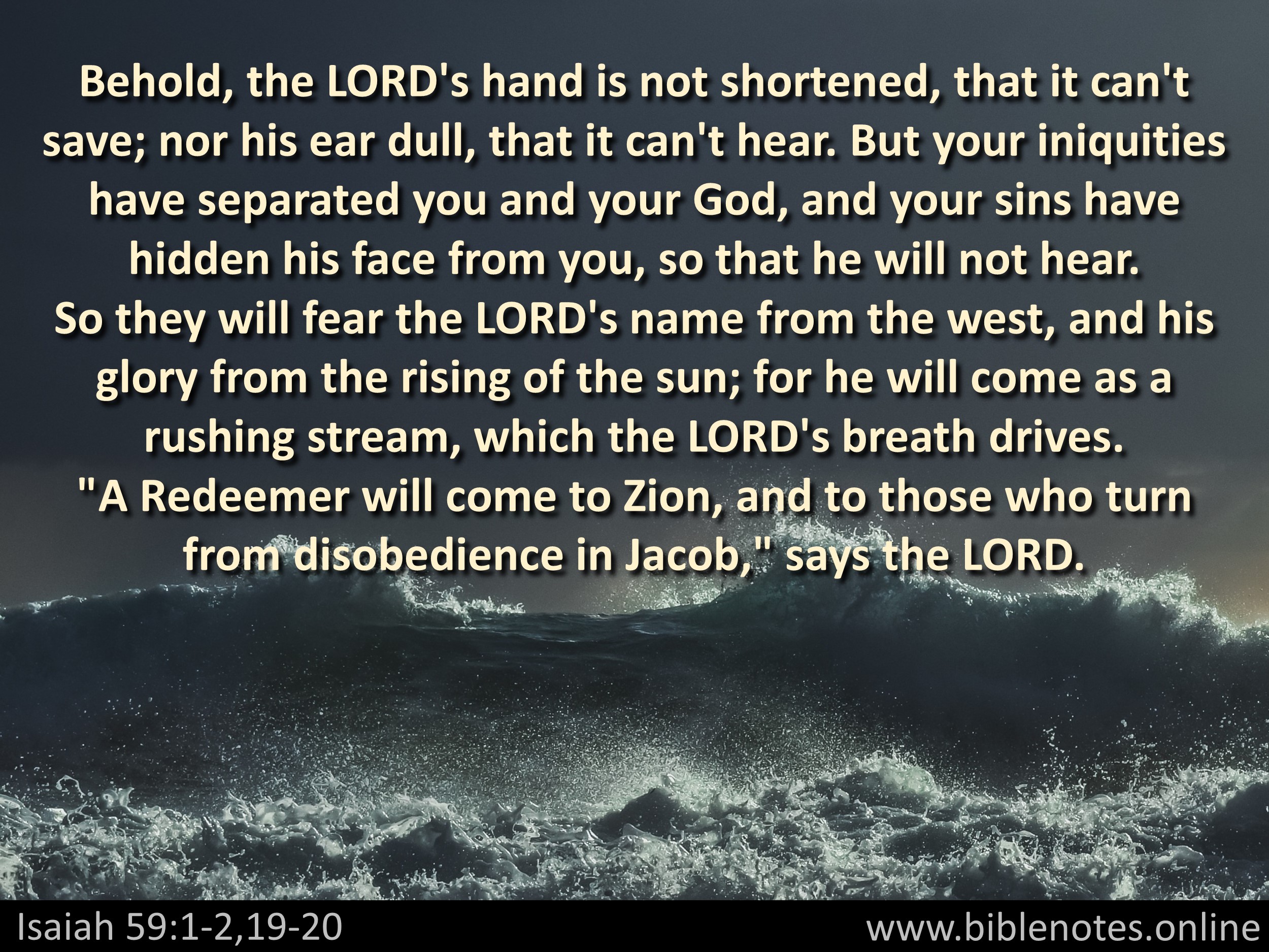 Bible Verse from Isaiah Chapter 59