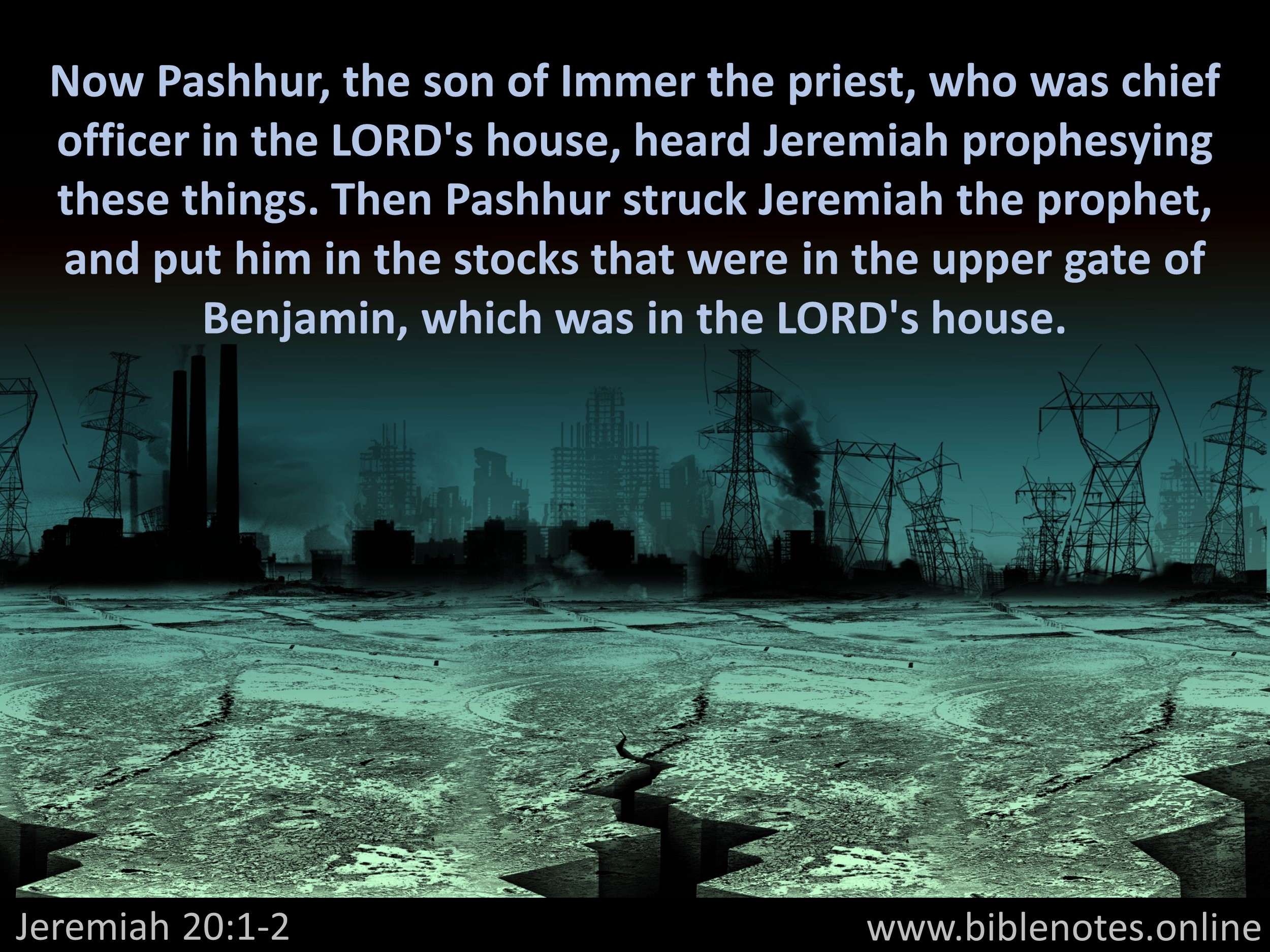 Bible Verse from Jeremiah Chapter 20
