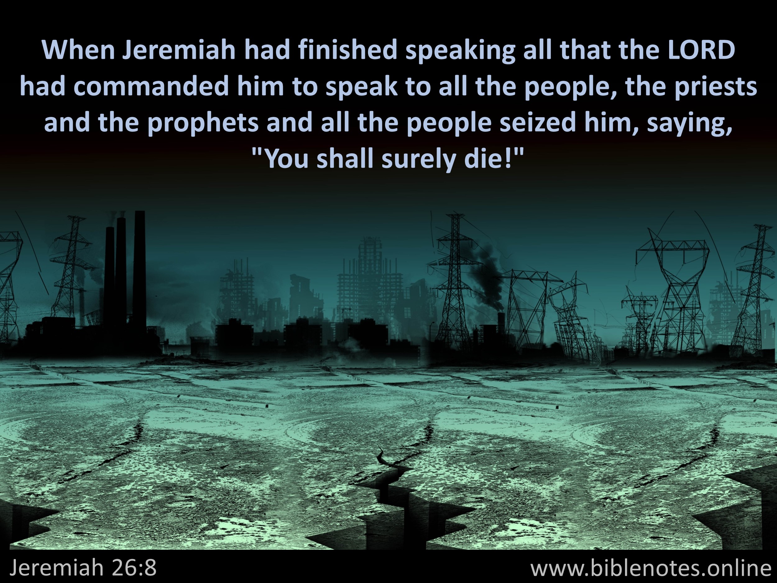 Bible Verse from Jeremiah Chapter 26