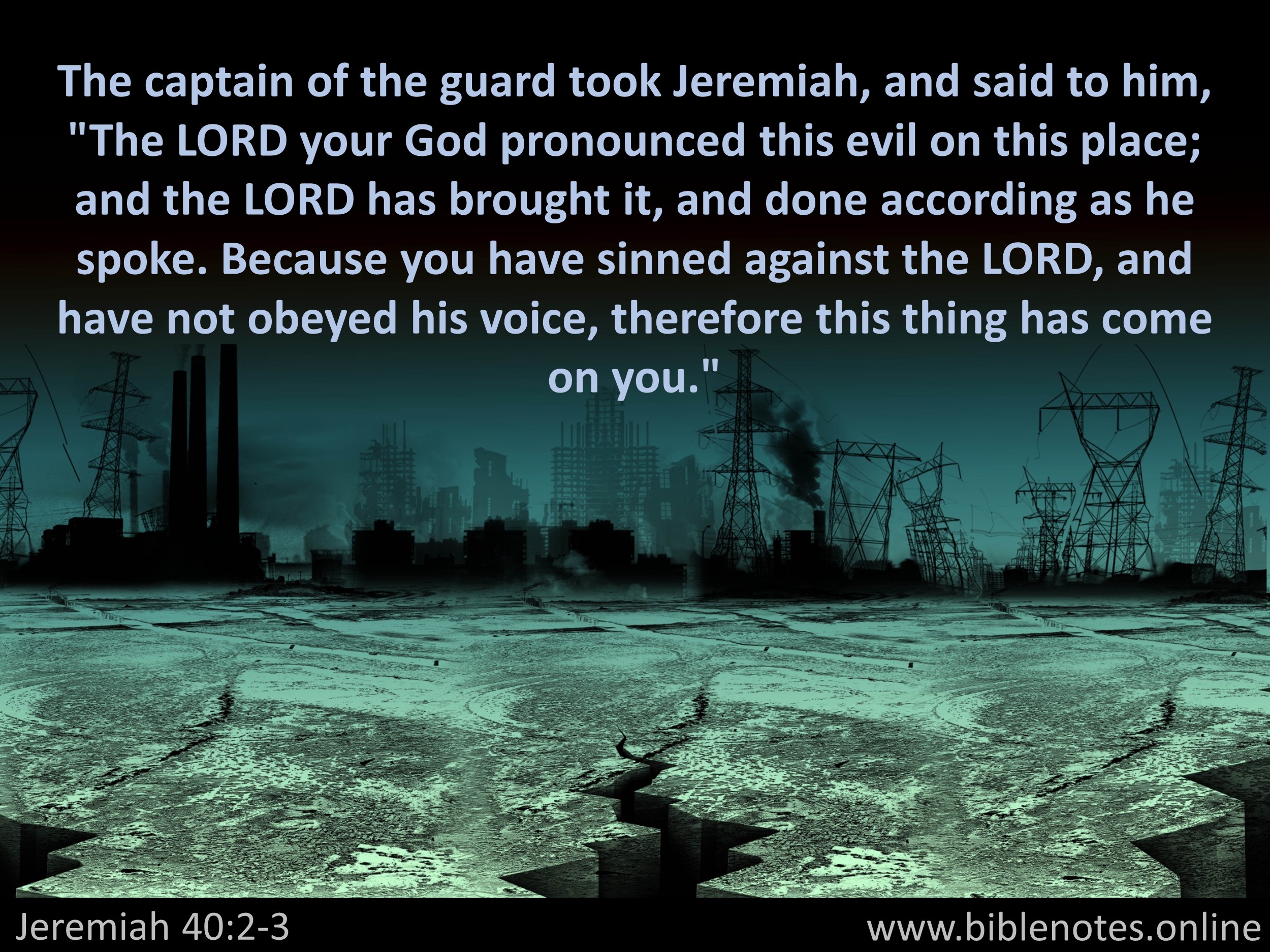 Bible Verse from Jeremiah Chapter 40