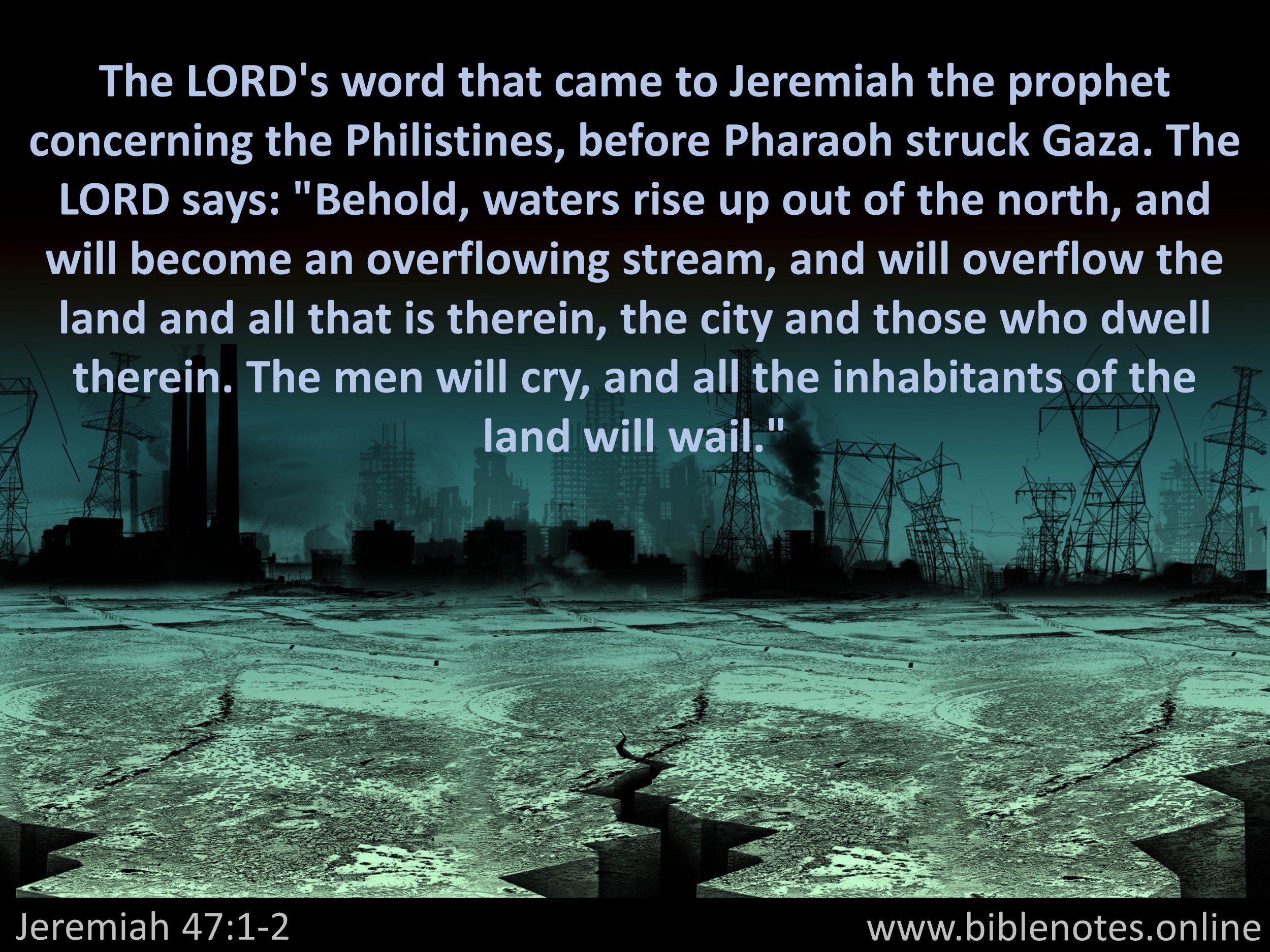 Bible Verse from Jeremiah Chapter 47