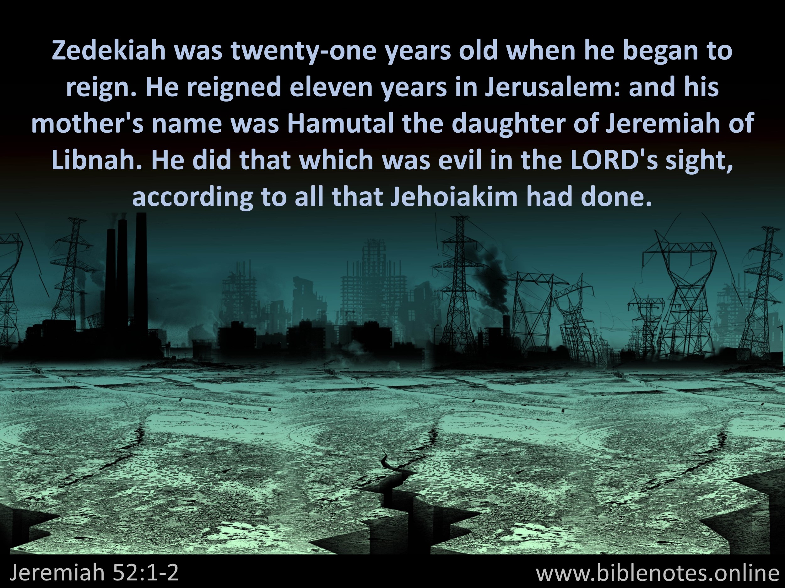 Bible Verse from Jeremiah Chapter 52