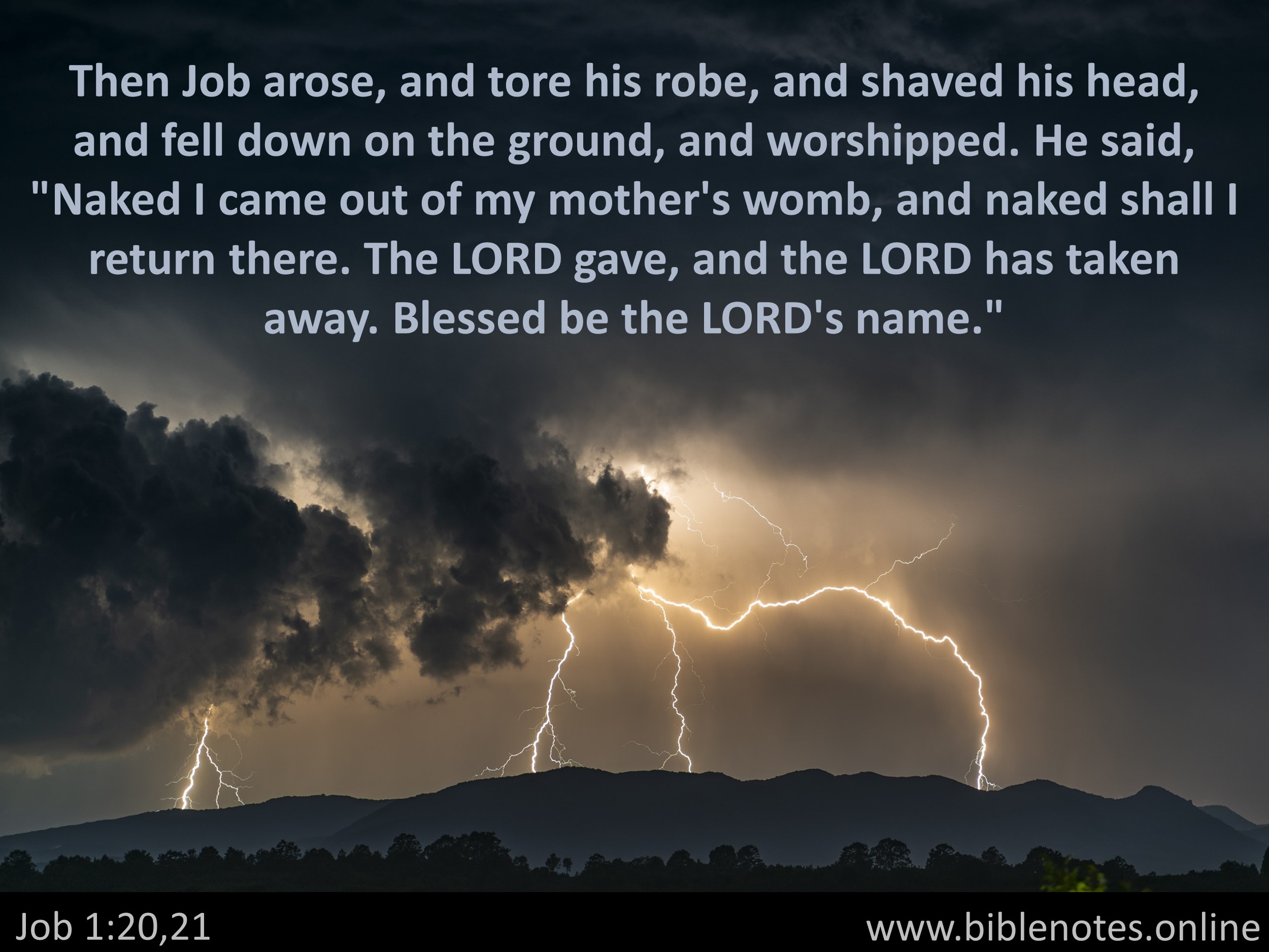 Bible Verse from Job Chapter 1