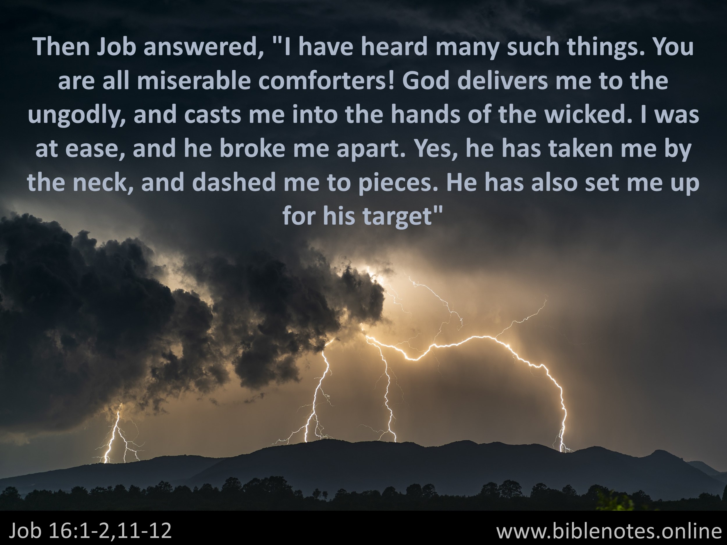 Bible Verse from Job Chapter 16