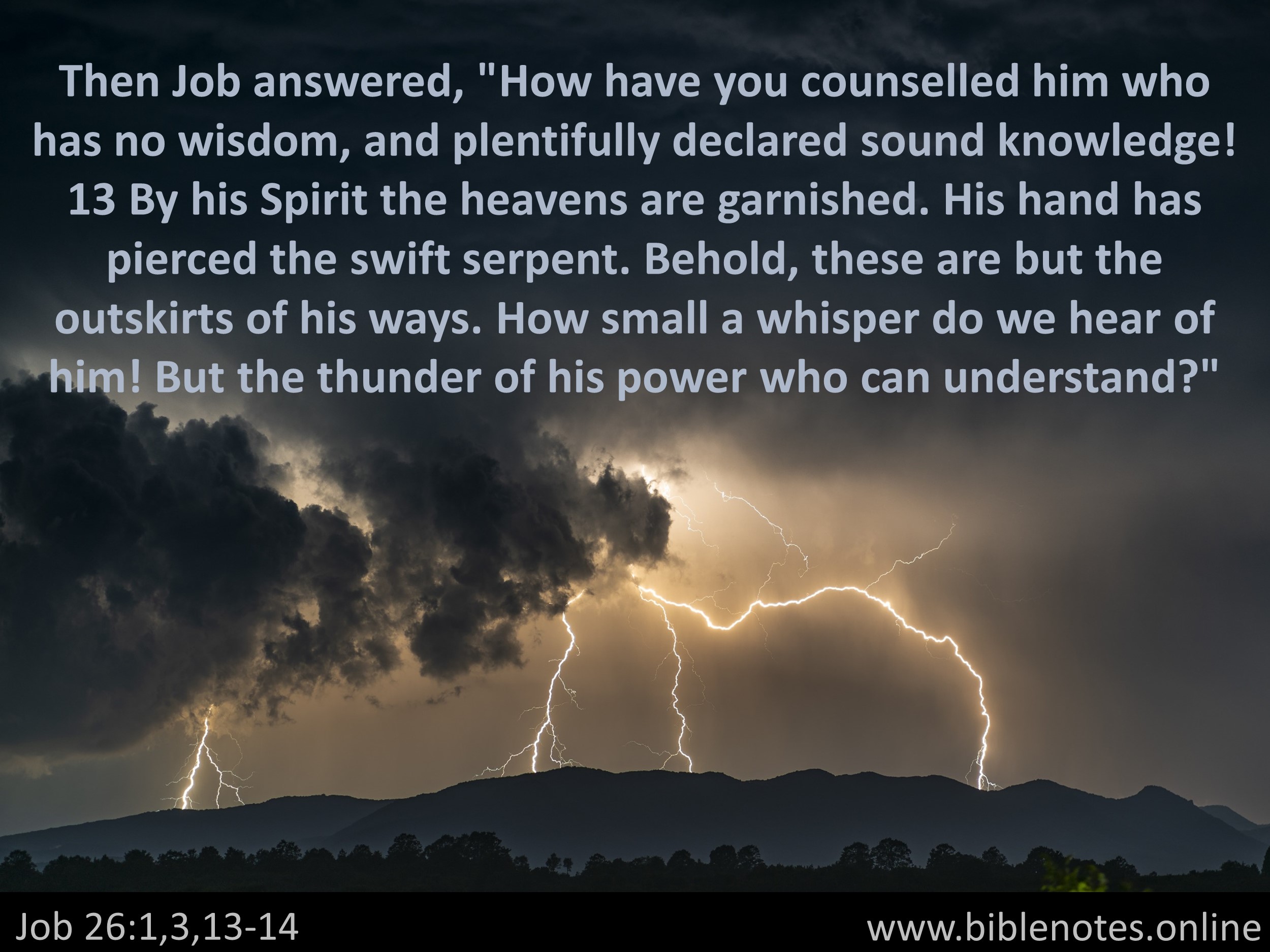 Bible Verse from Job Chapter 26