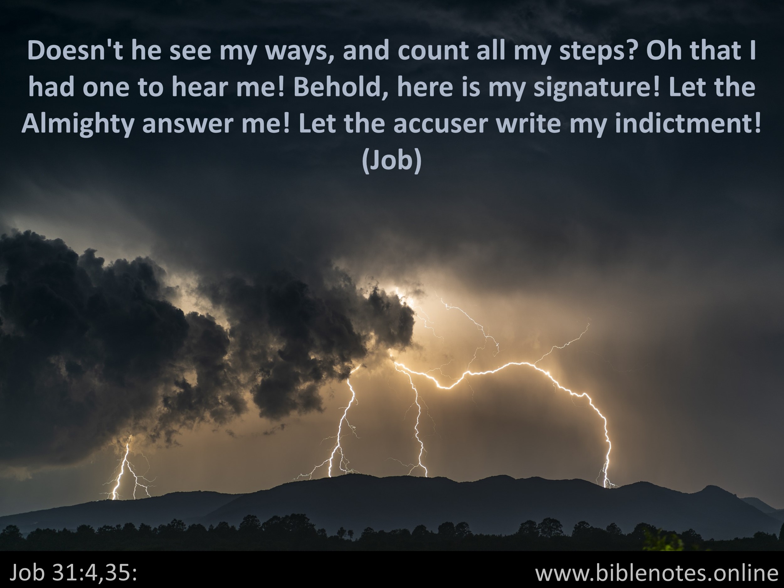 Bible Verse from Job Chapter 31