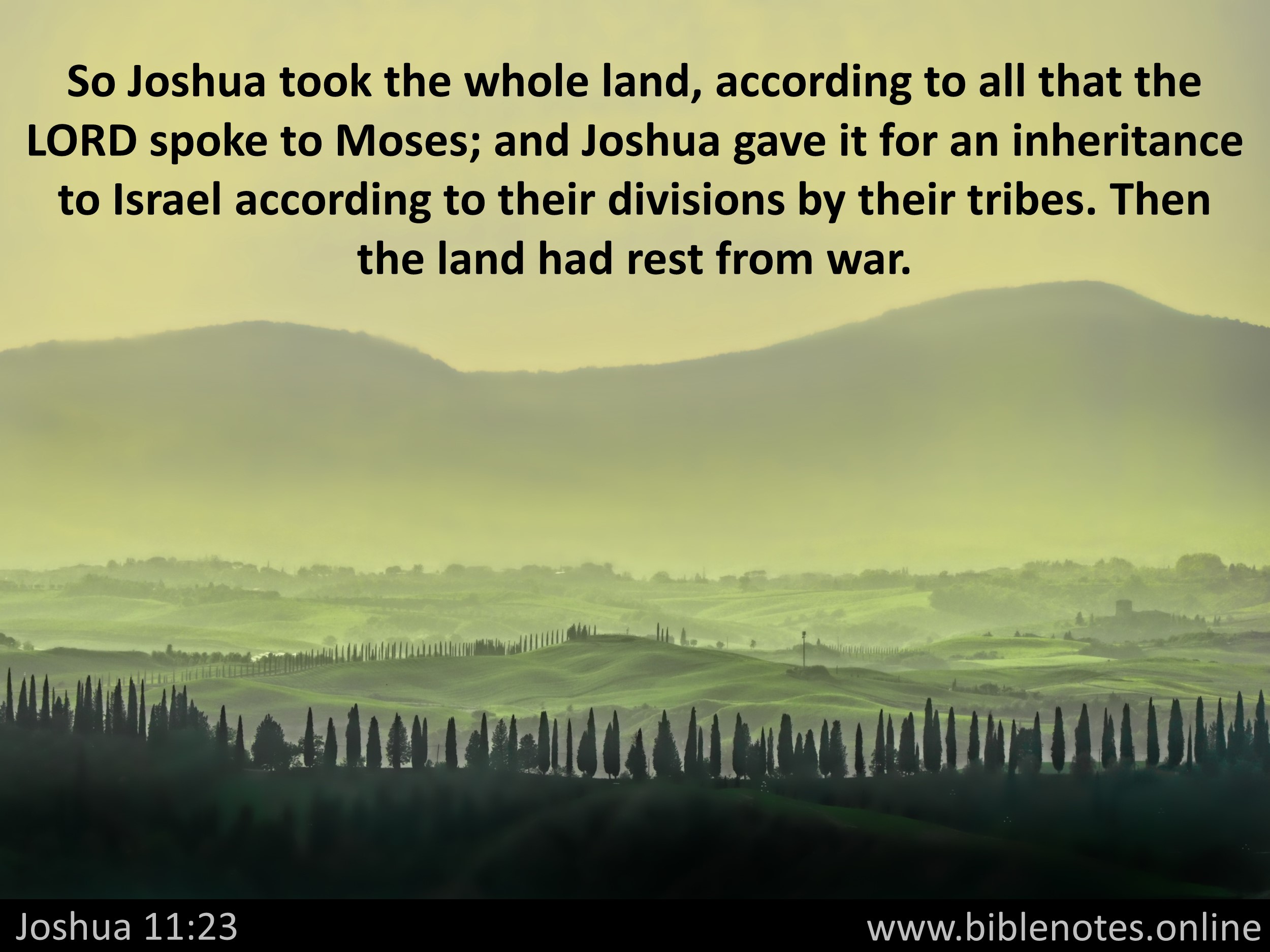 Bible Verse from Joshua Chapter 11