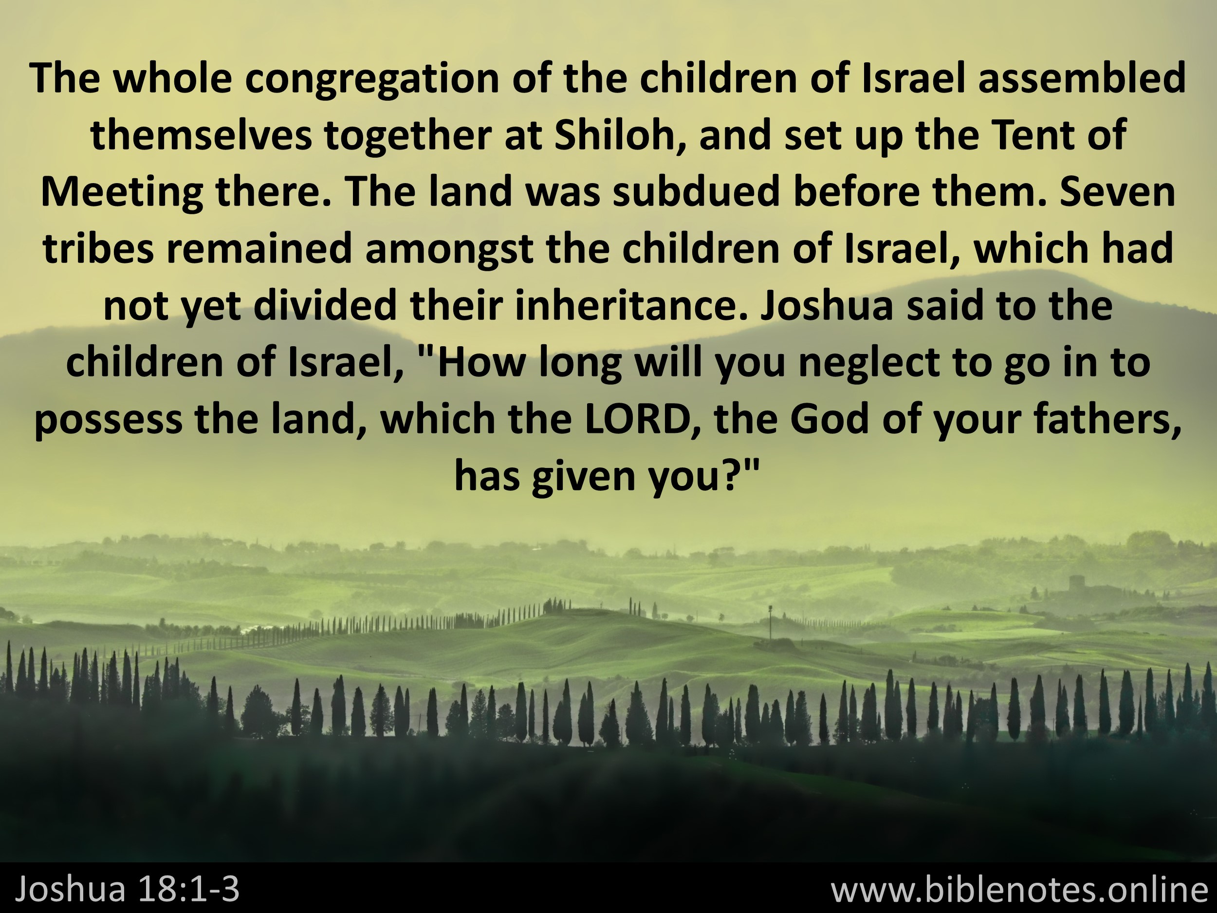 Bible Verse from Joshua Chapter 18