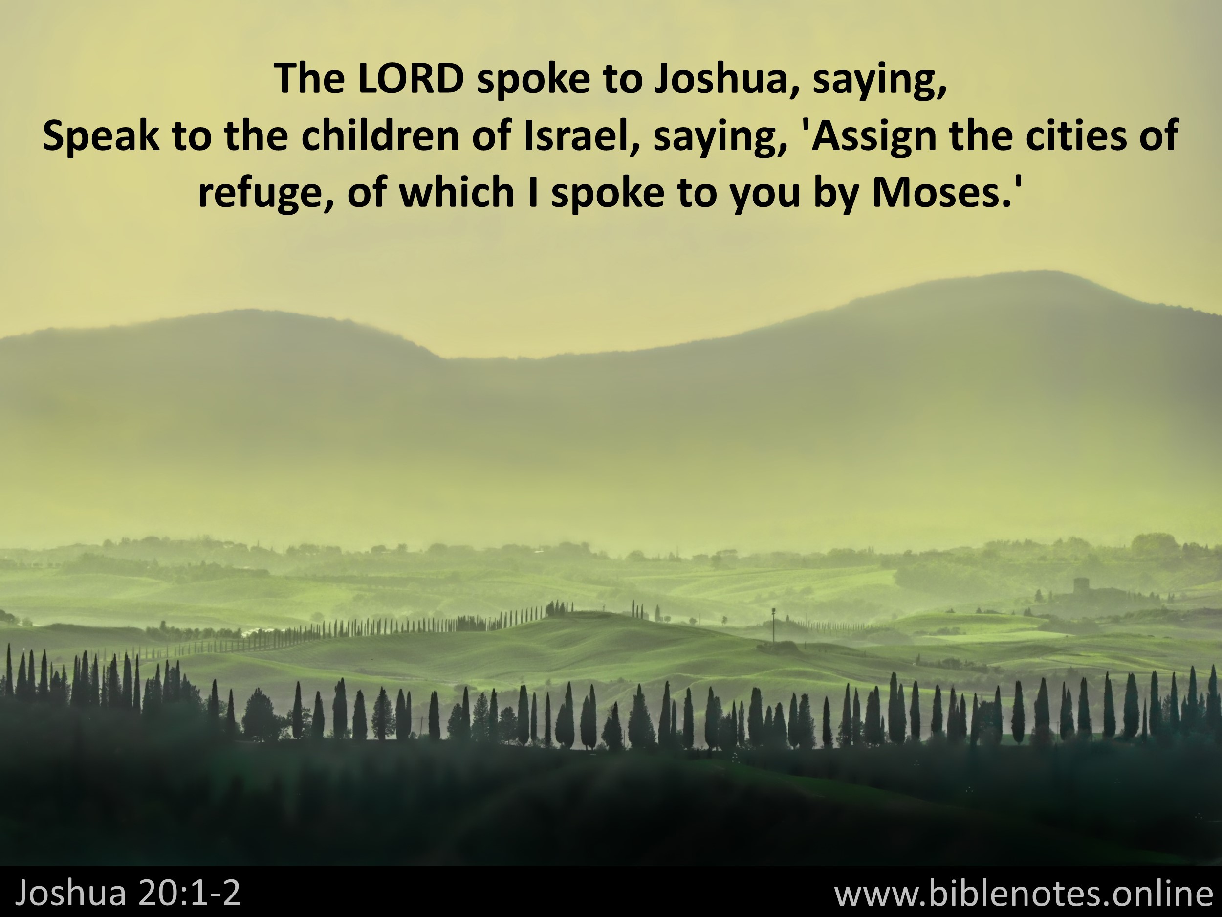 Bible Verse from Joshua Chapter 20