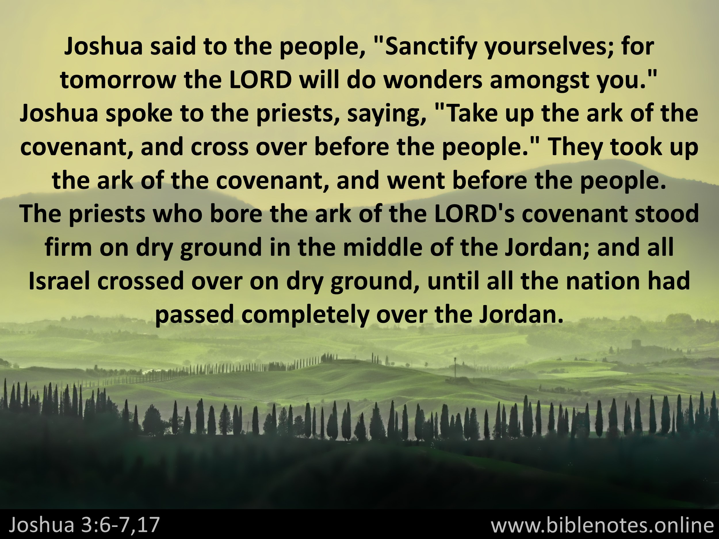 Bible Verse from Joshua Chapter 3
