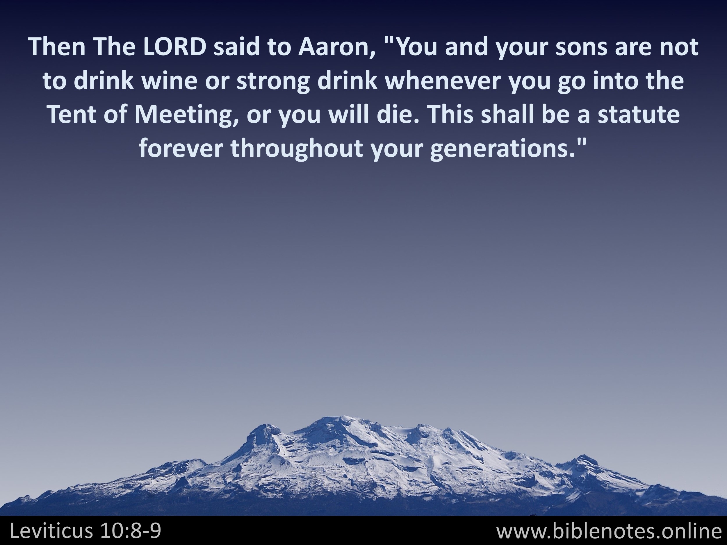 Bible Verse from Leviticus Chapter 10