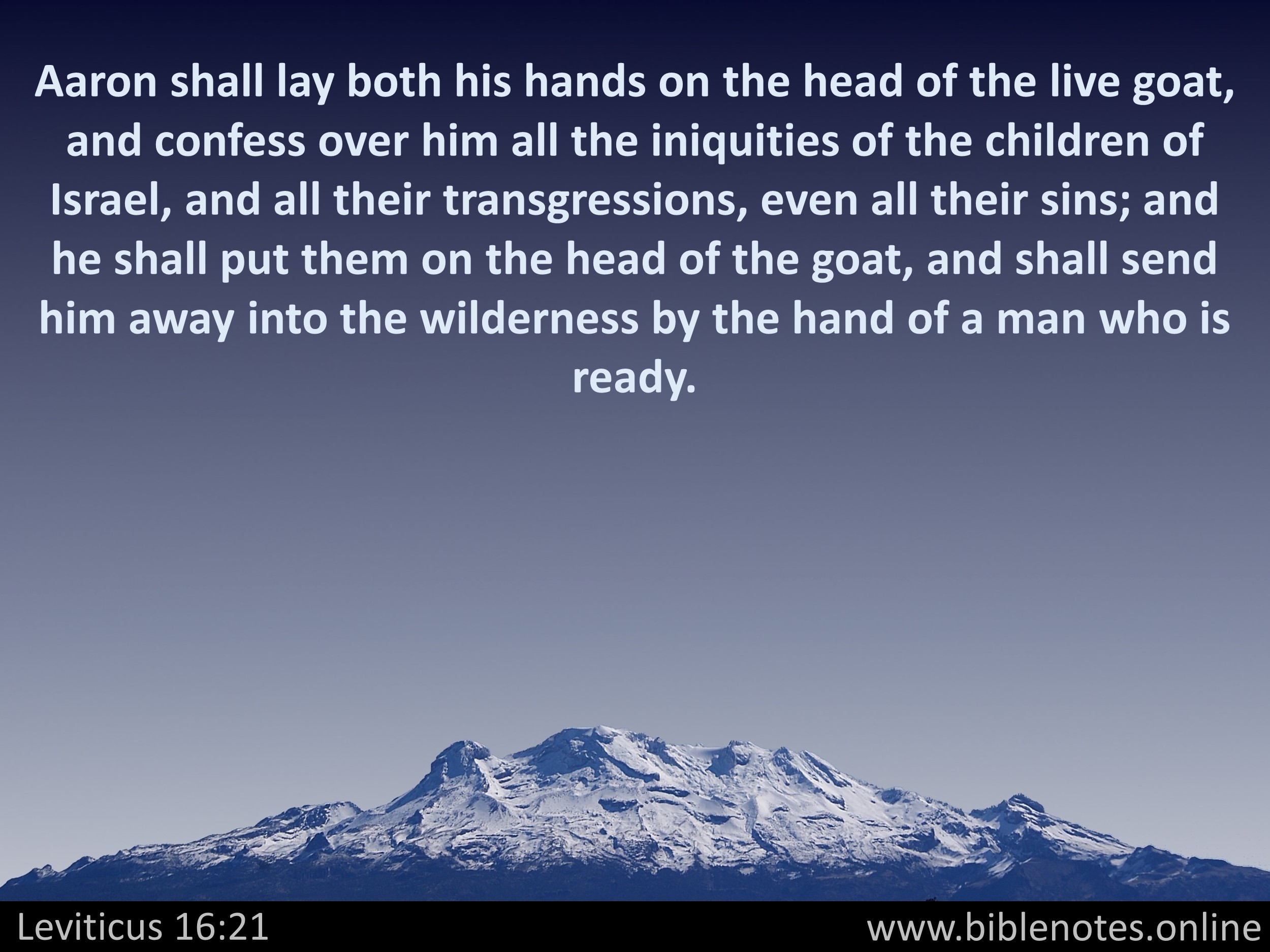 Bible Verse from Leviticus Chapter 16