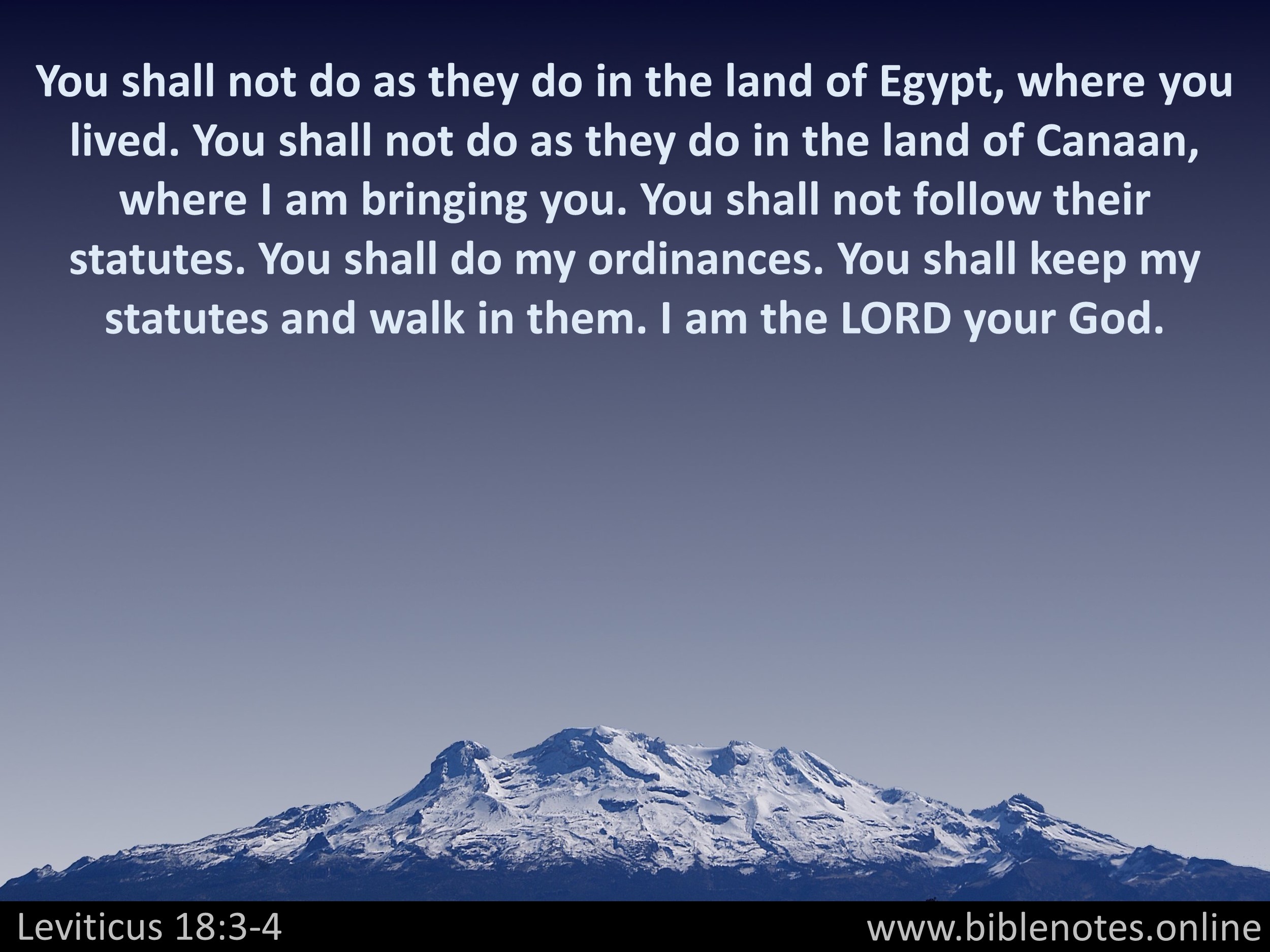 Bible Verse from Leviticus Chapter 18