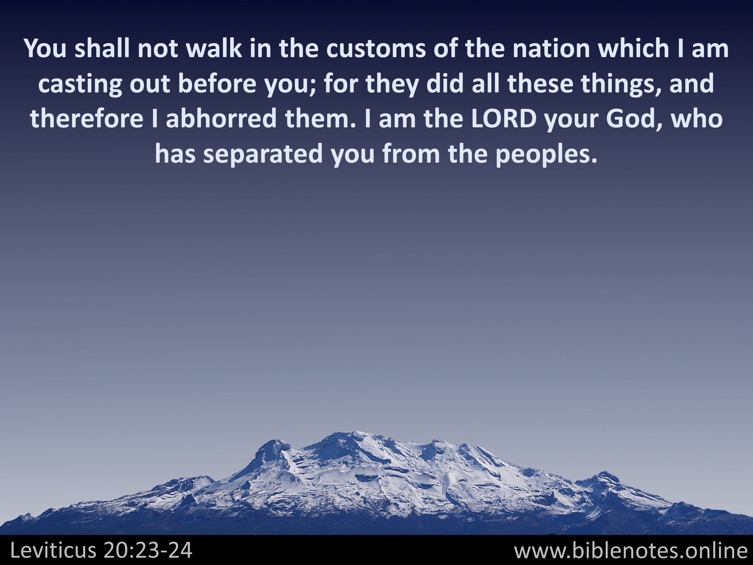 Bible Verse from Leviticus Chapter 20