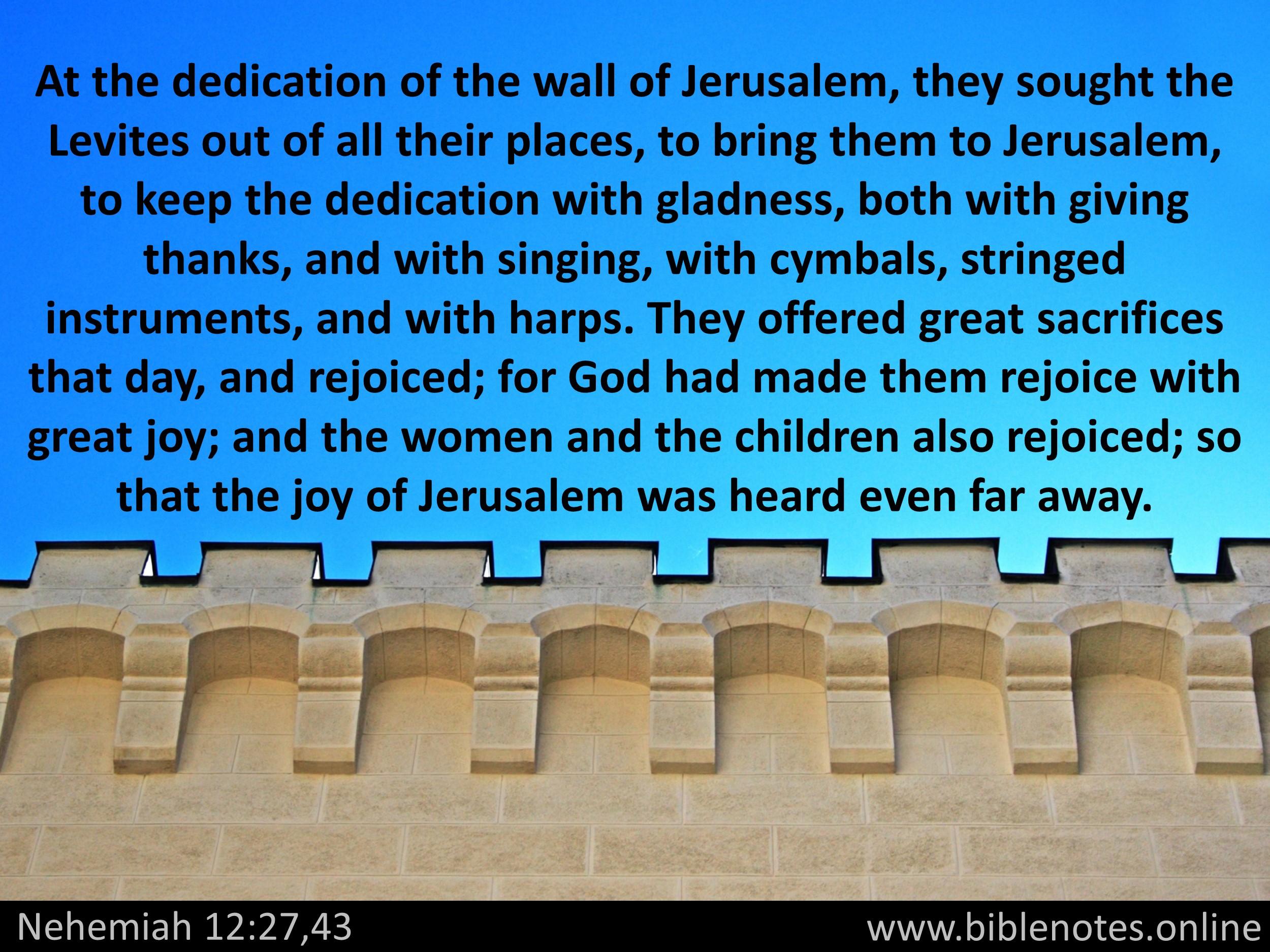Bible Verse from Nehemiah Chapter 12