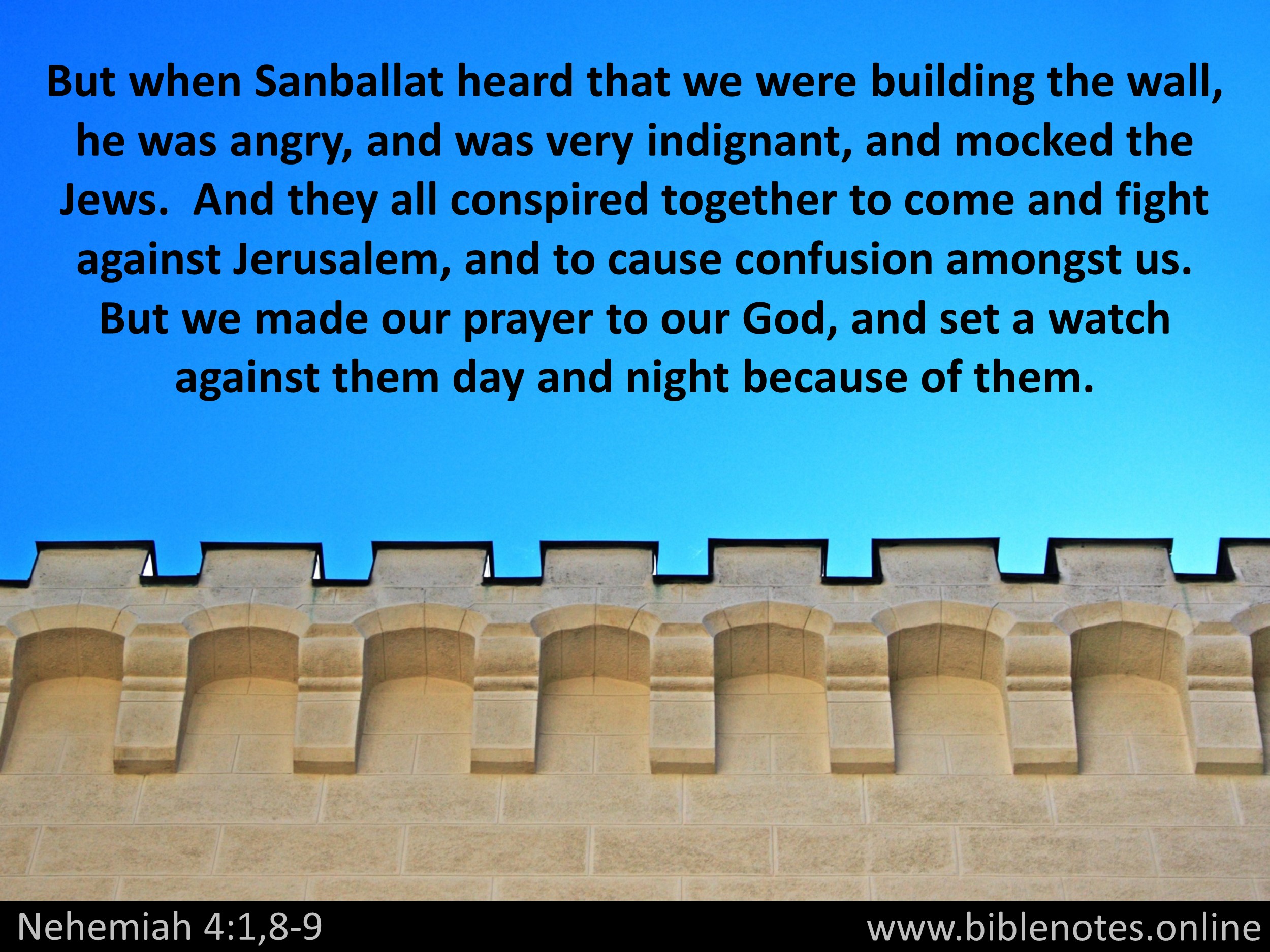 Bible Verse from Nehemiah Chapter 4