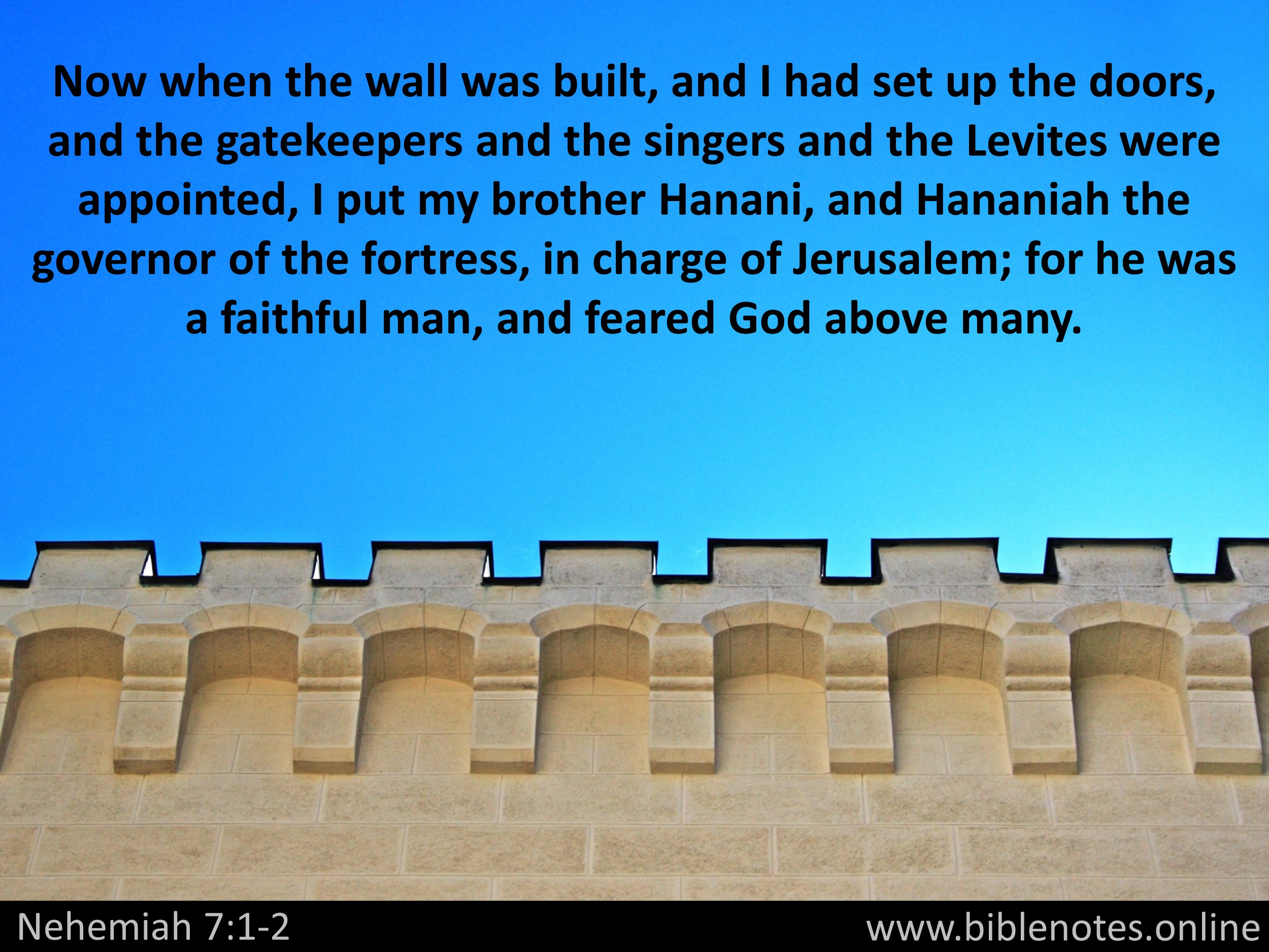 Bible Verse from Nehemiah Chapter 7