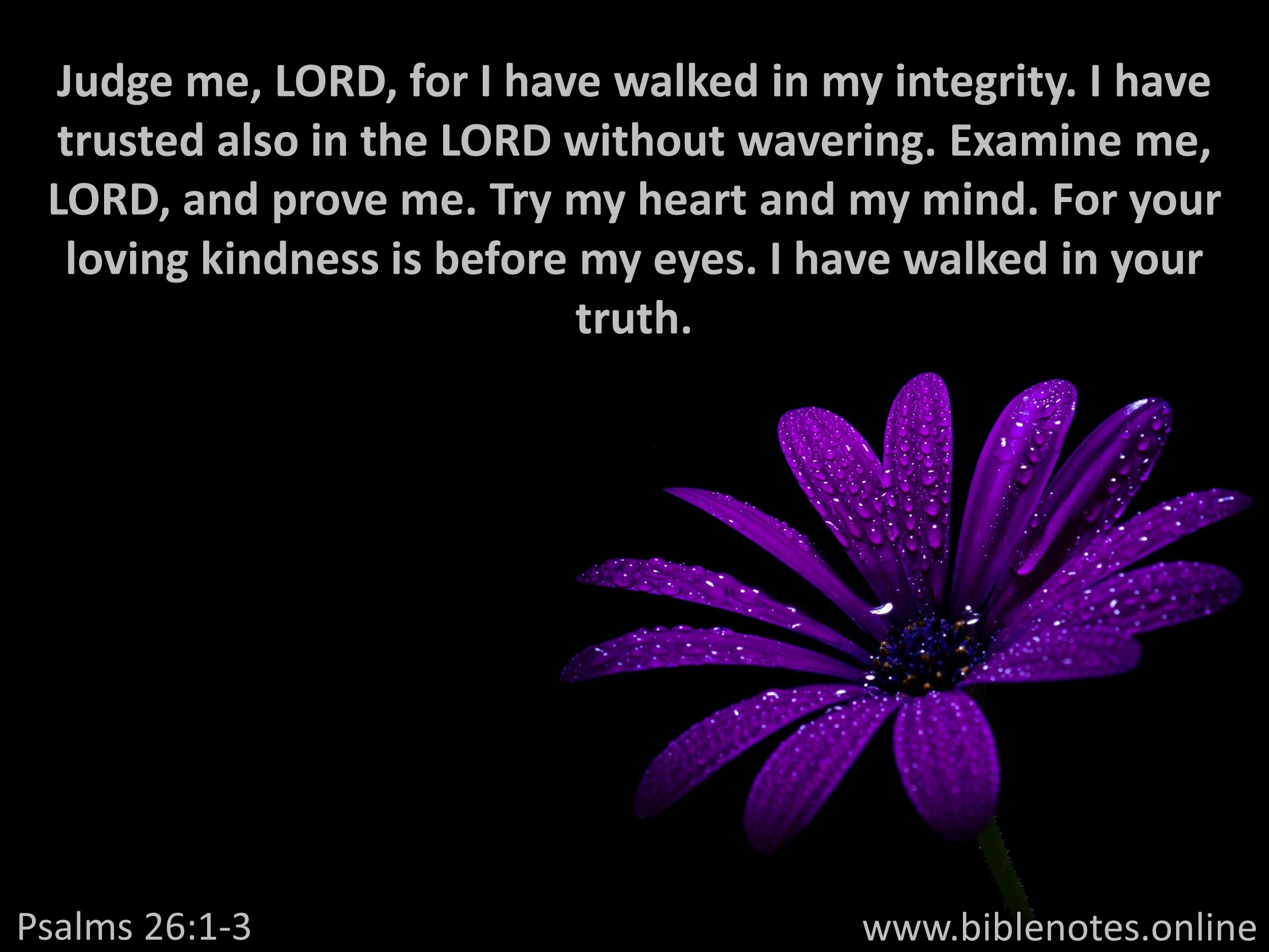 Bible Verse from Psalms Chapter 26