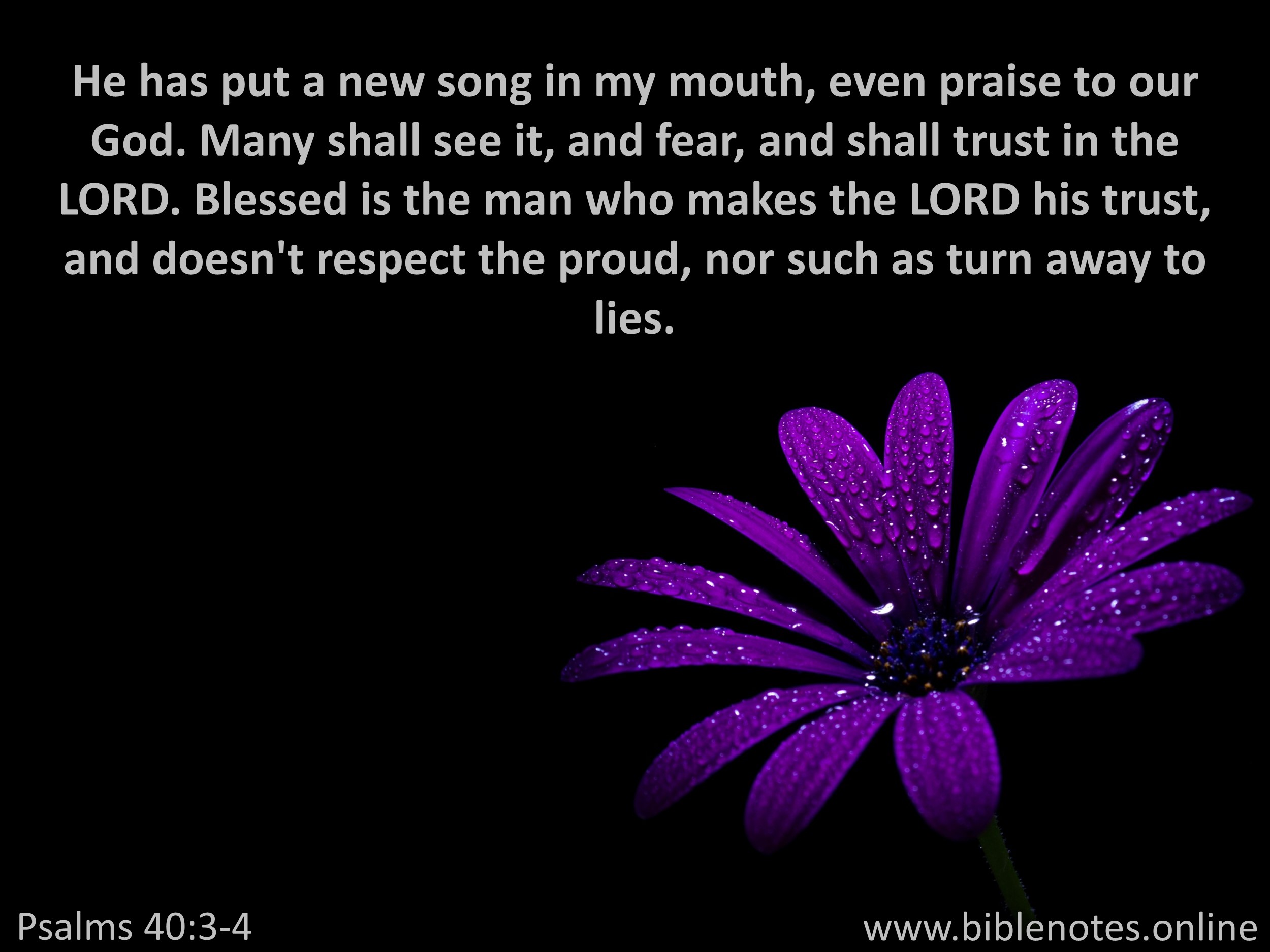 Bible Verse from Psalms Chapter 40